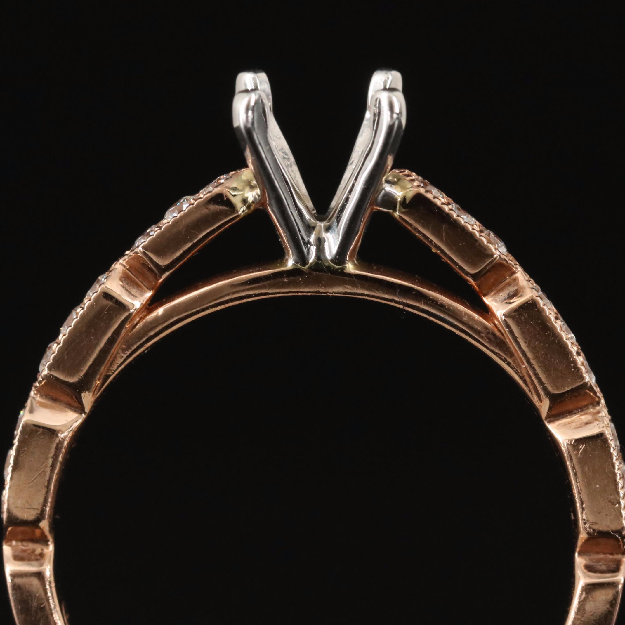 14K Rose Gold 0.27 CTW Diamond Semi-Mount Ring