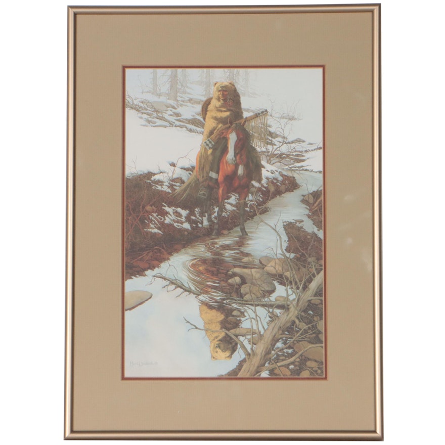 Offset Lithograph After Bev Doolittle "Spirit of the Grizzly"