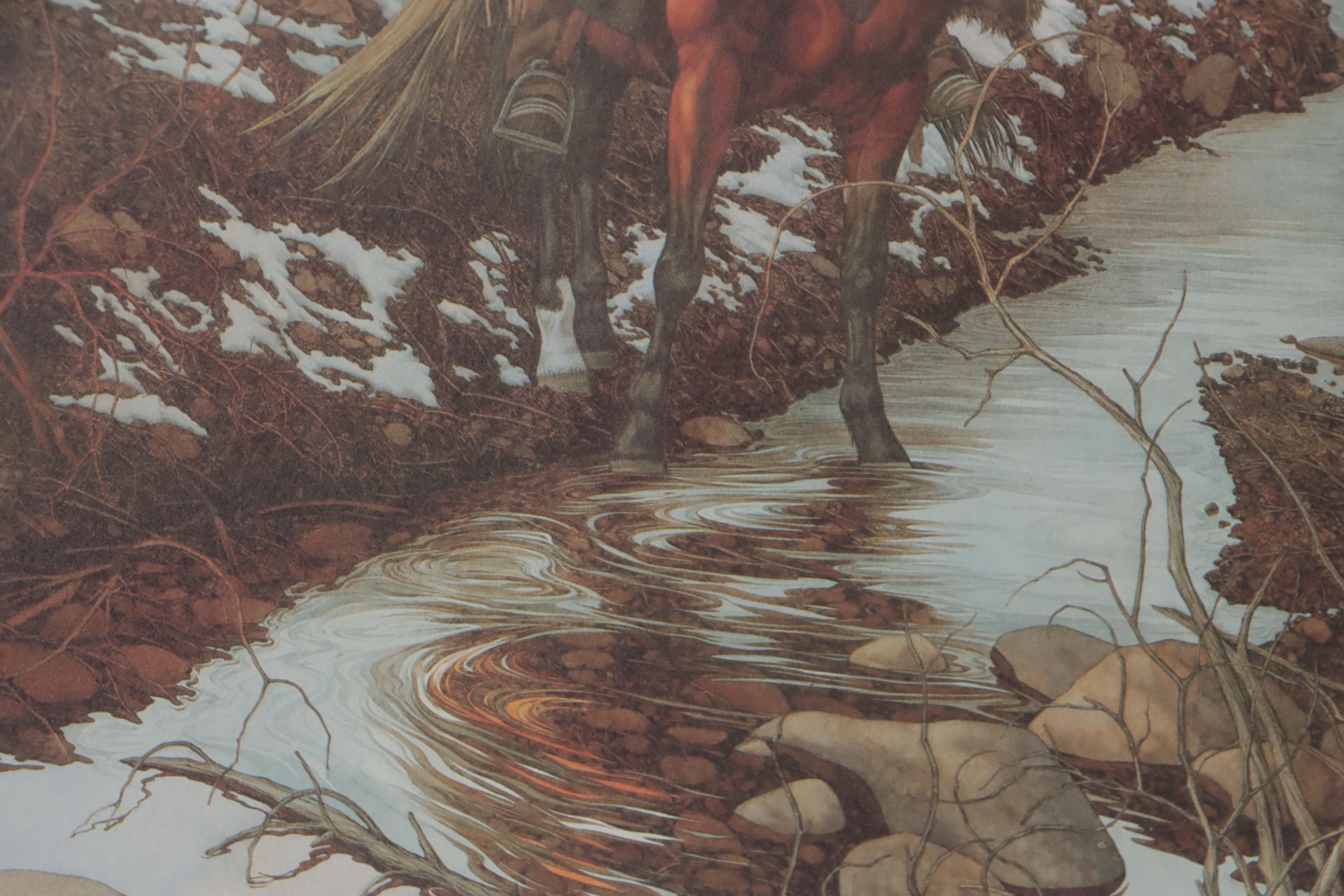 Offset Lithograph After Bev Doolittle "Spirit of the Grizzly"