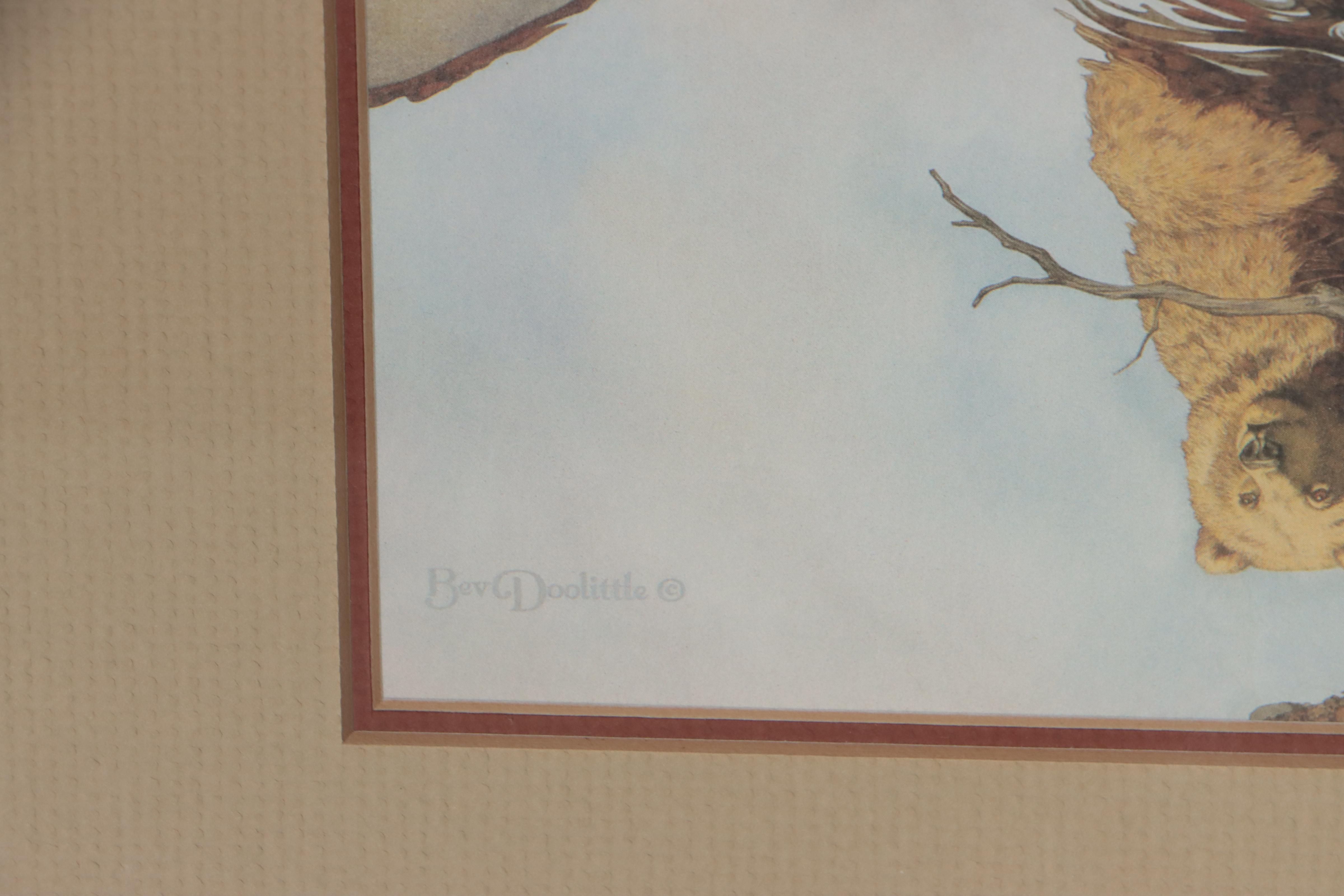 Offset Lithograph After Bev Doolittle "Spirit of the Grizzly"