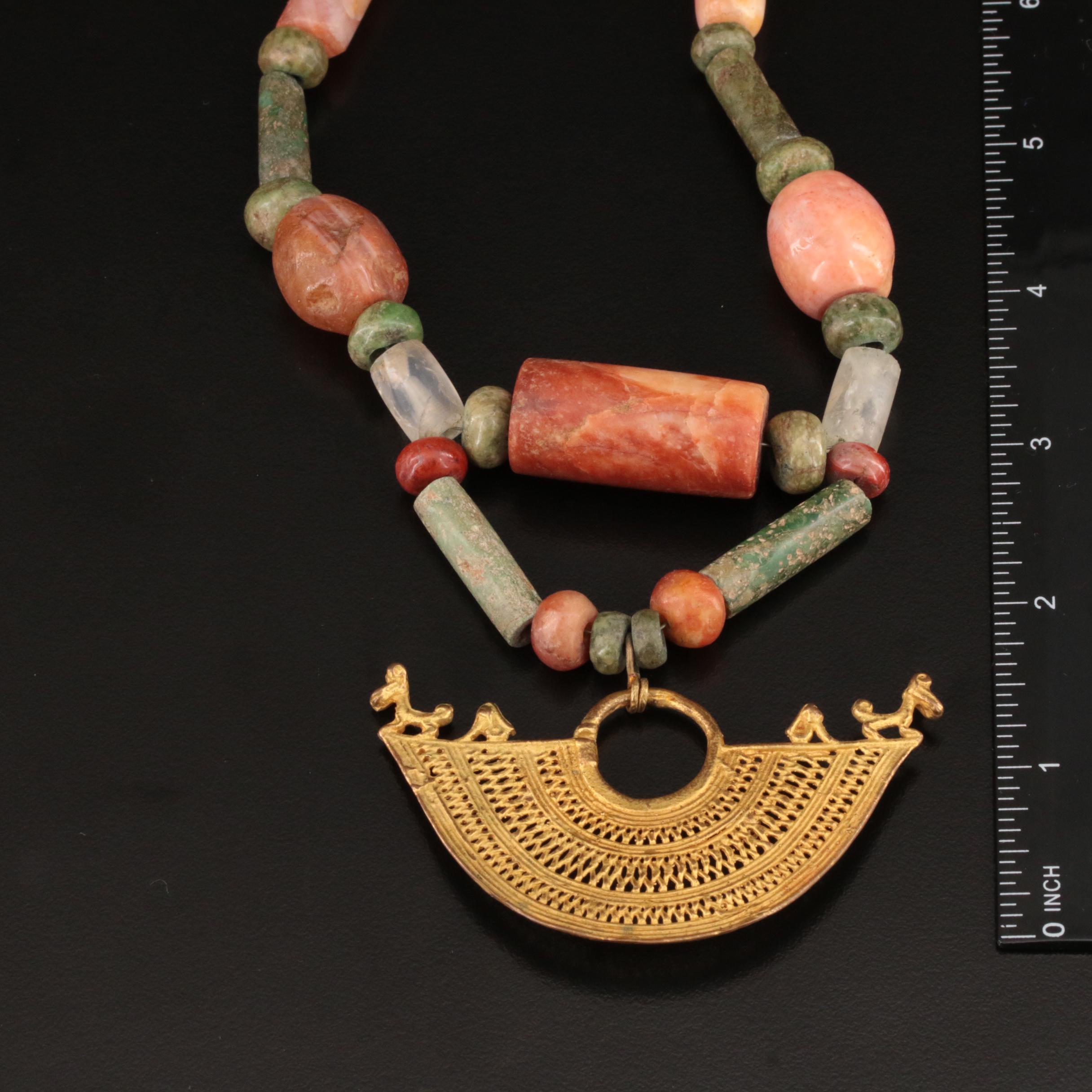 Tiger's Eye, Agate and Sterling Featured in Hinged Bangle and Necklace Selection