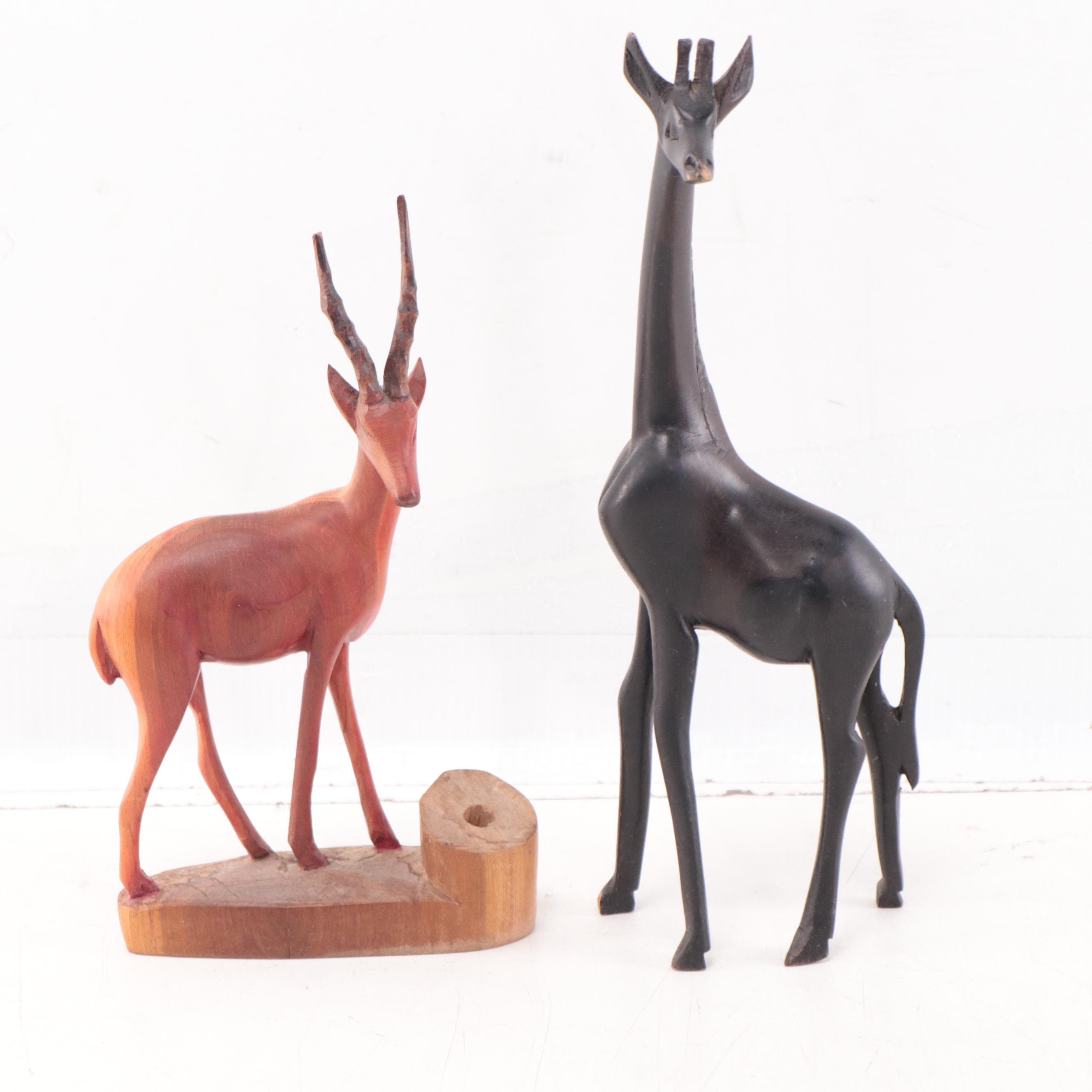 Ben Apollo Maasai Pottery Male and Female Busts with Varied African Sculptures