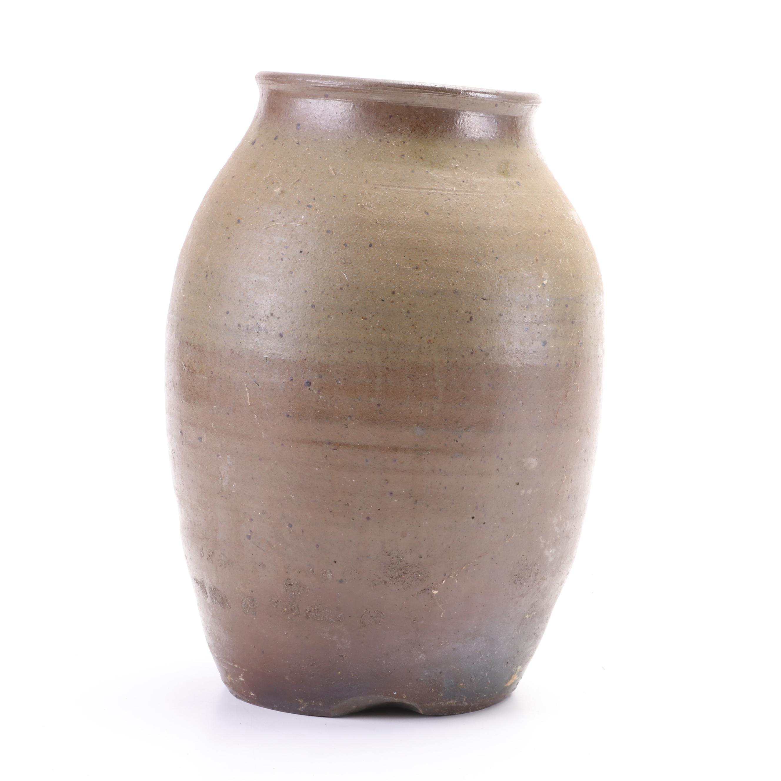 Victorian Ceramic Molded Tree Trunk Milk Pitcher and Other Salt Glazed Stoneware