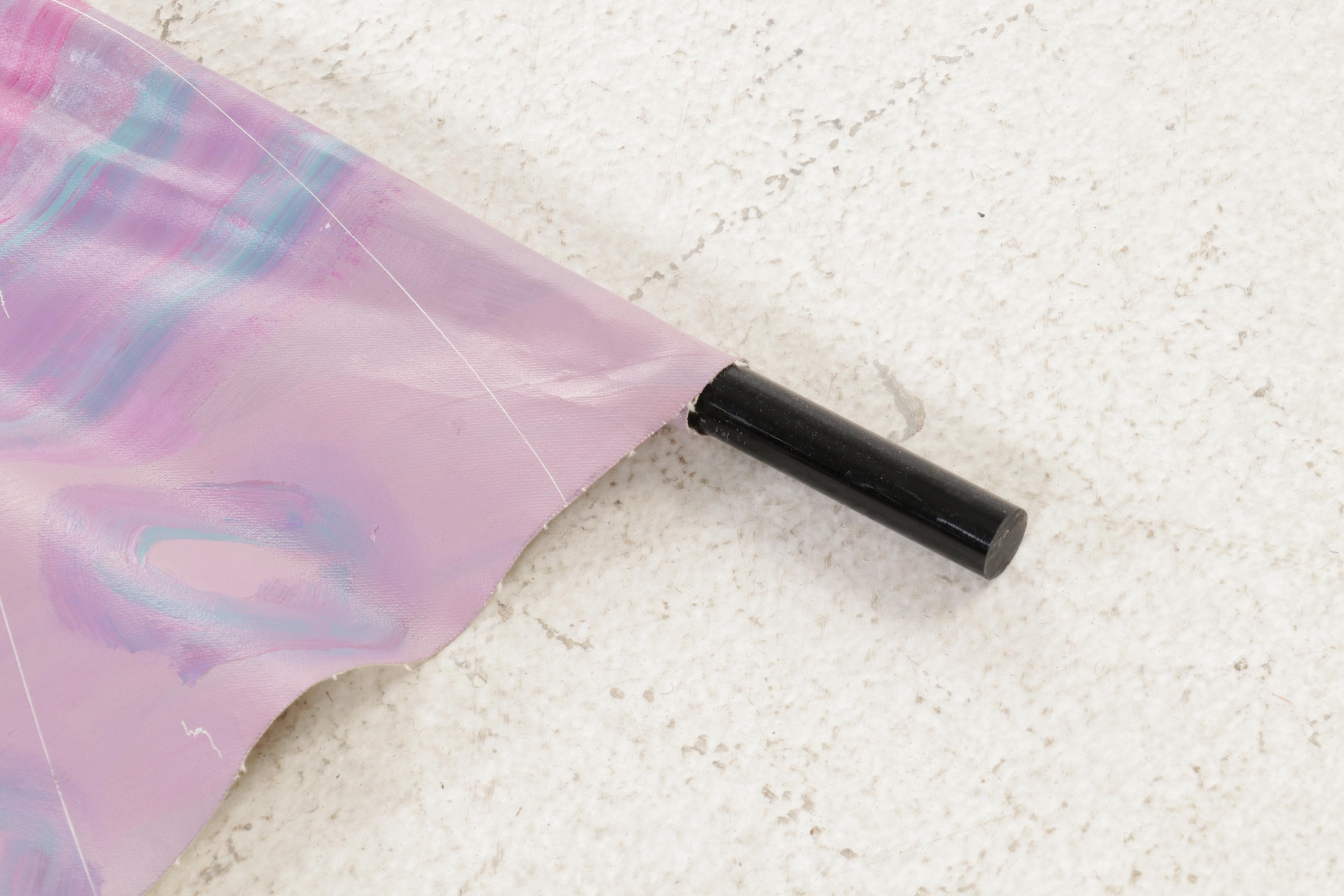 Large-Scale Abstract Acrylic Painting Hanging Scroll, Circa 2000