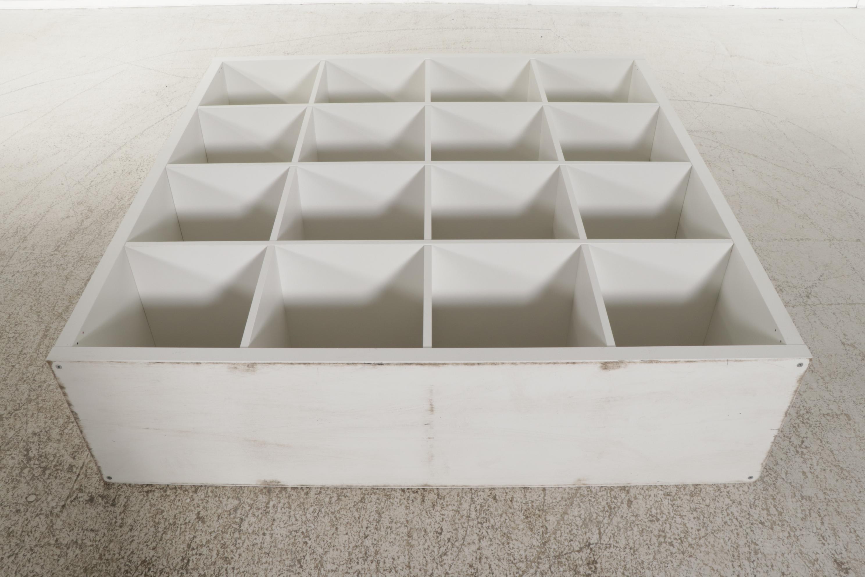 IKEA "Kallax" White-Painted Étagère Shelving Unit or Room Divider