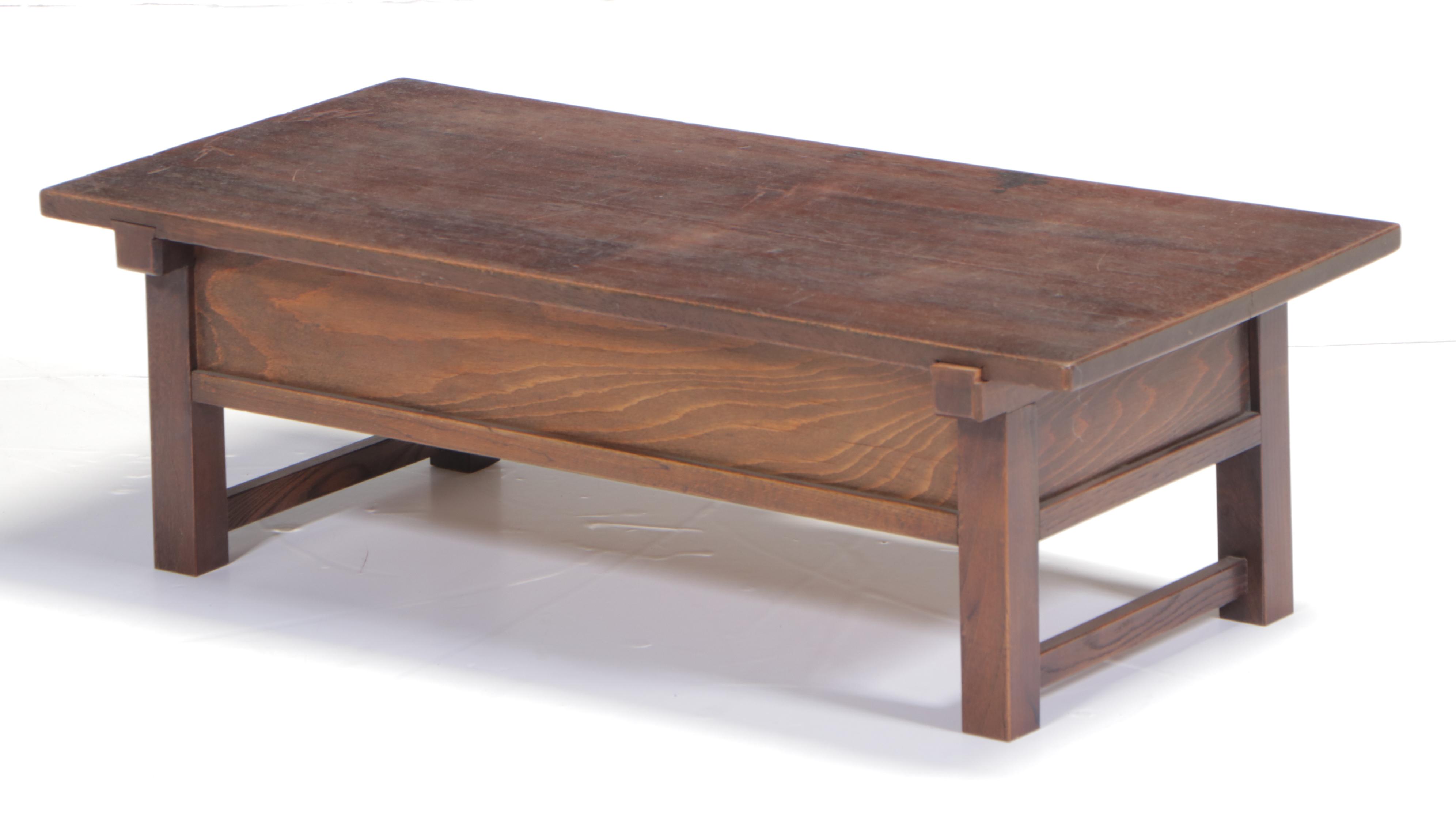 Korean Wooden Two Drawer Scholars Desk, Mid-20th Century