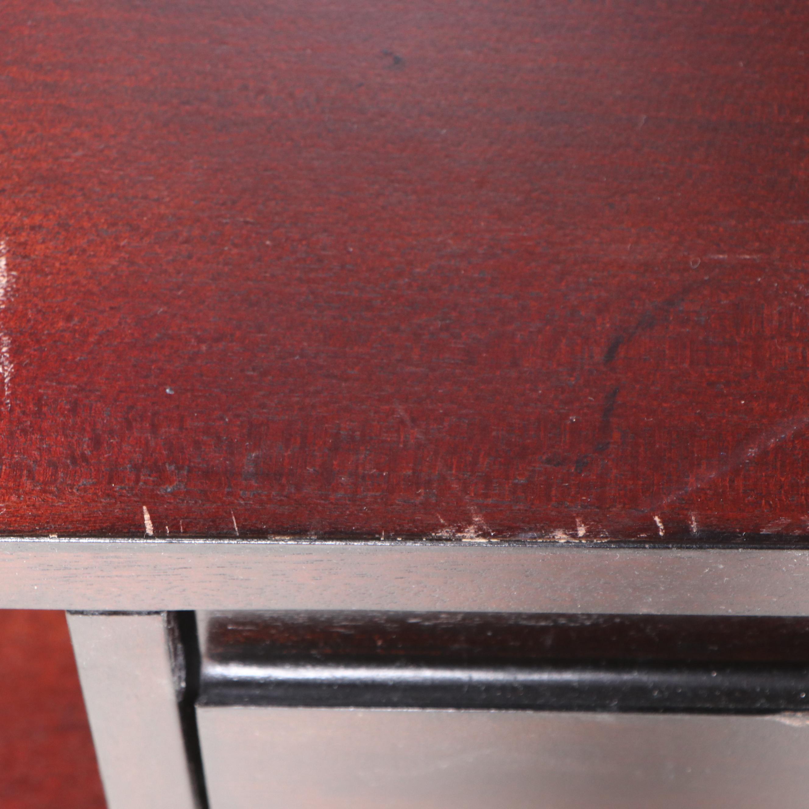 Outlook International Art Deco Style Rosewood-Stained Media Cabinet