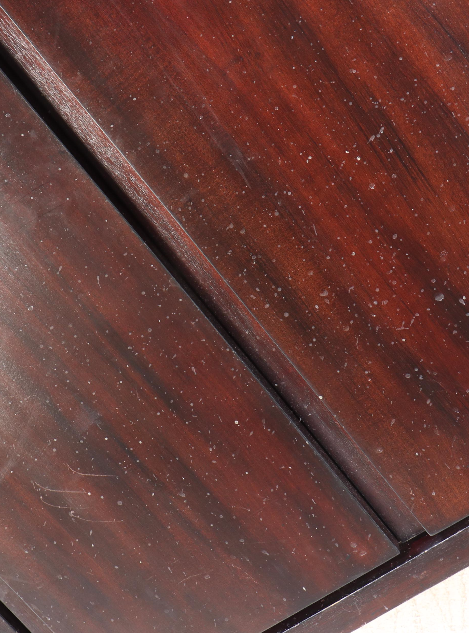 Outlook International Art Deco Style Rosewood-Stained Media Cabinet