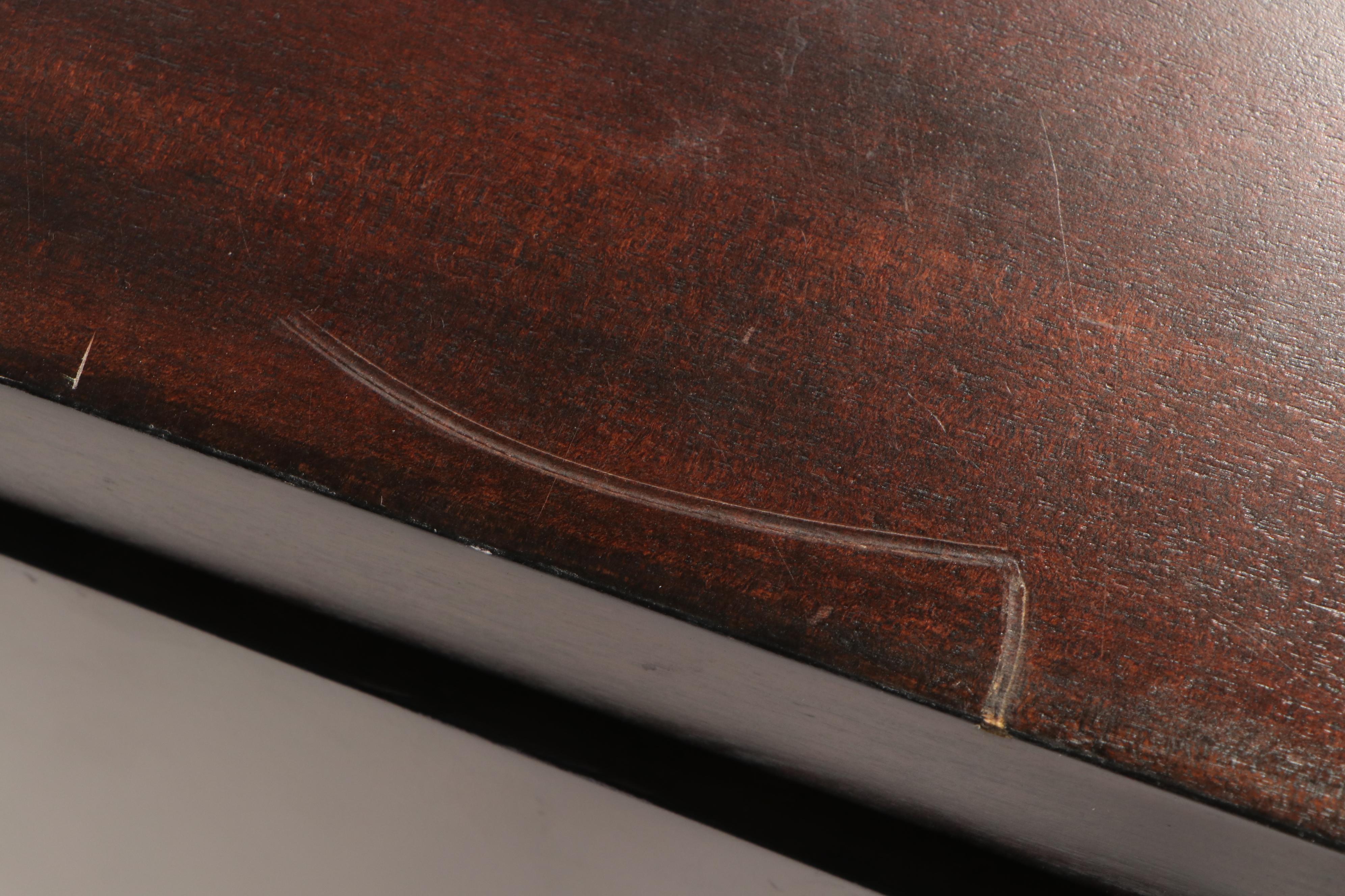 Outlook International Art Deco Style Rosewood-Stained Media Cabinet