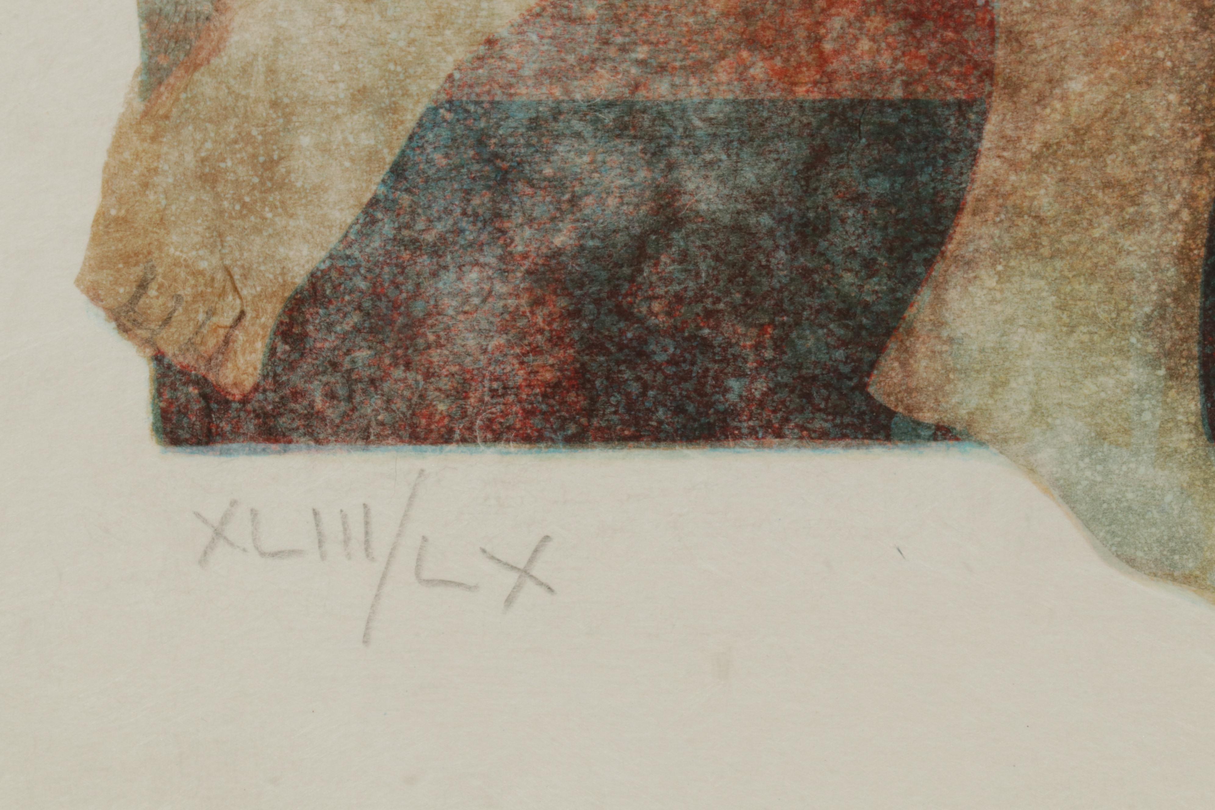 Àlvar Suñol Embossed Color Lithograph "Joseph Interprets Pharaoh's Dream," 1990