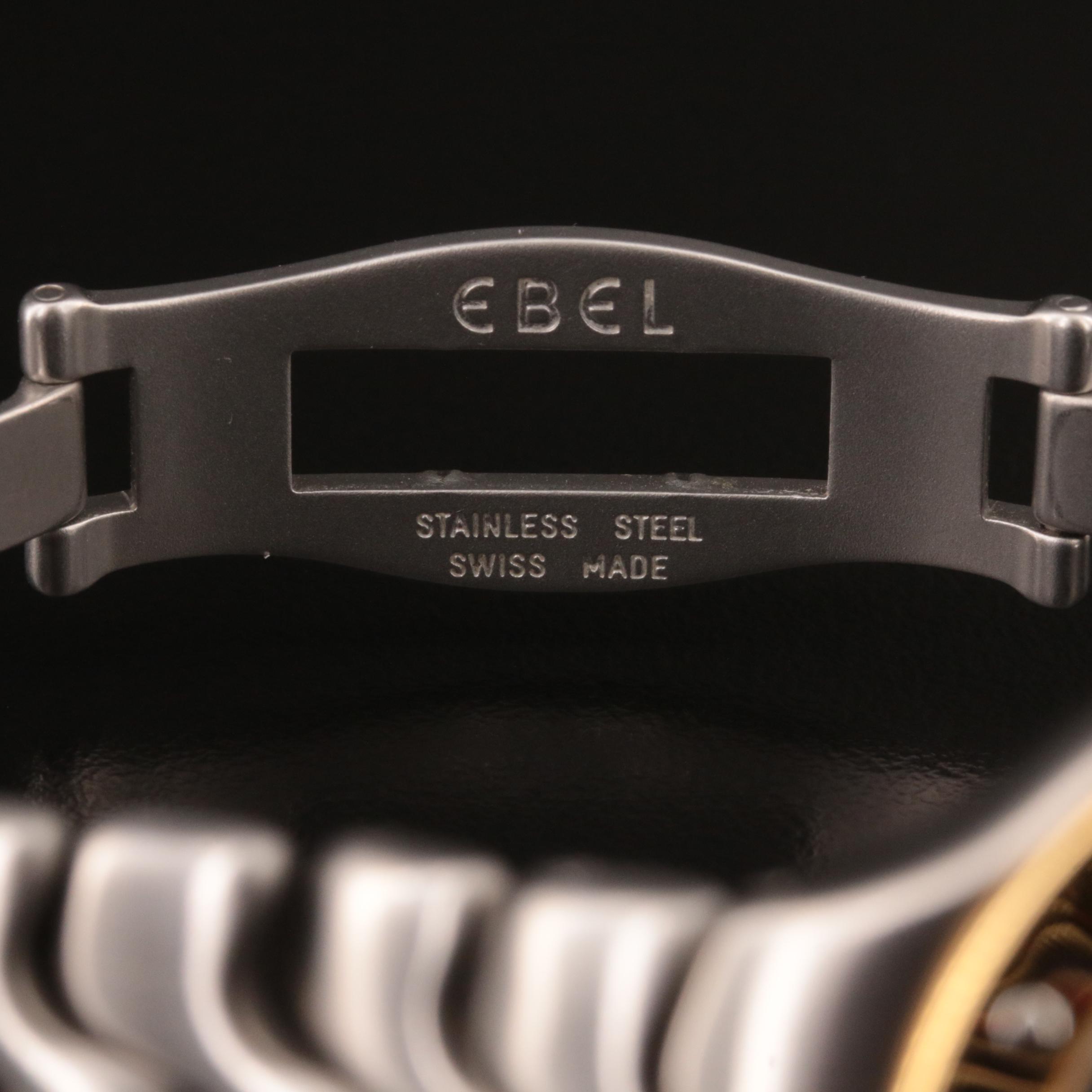 18K and Stainless Steel Ebel Sport Wave Watch