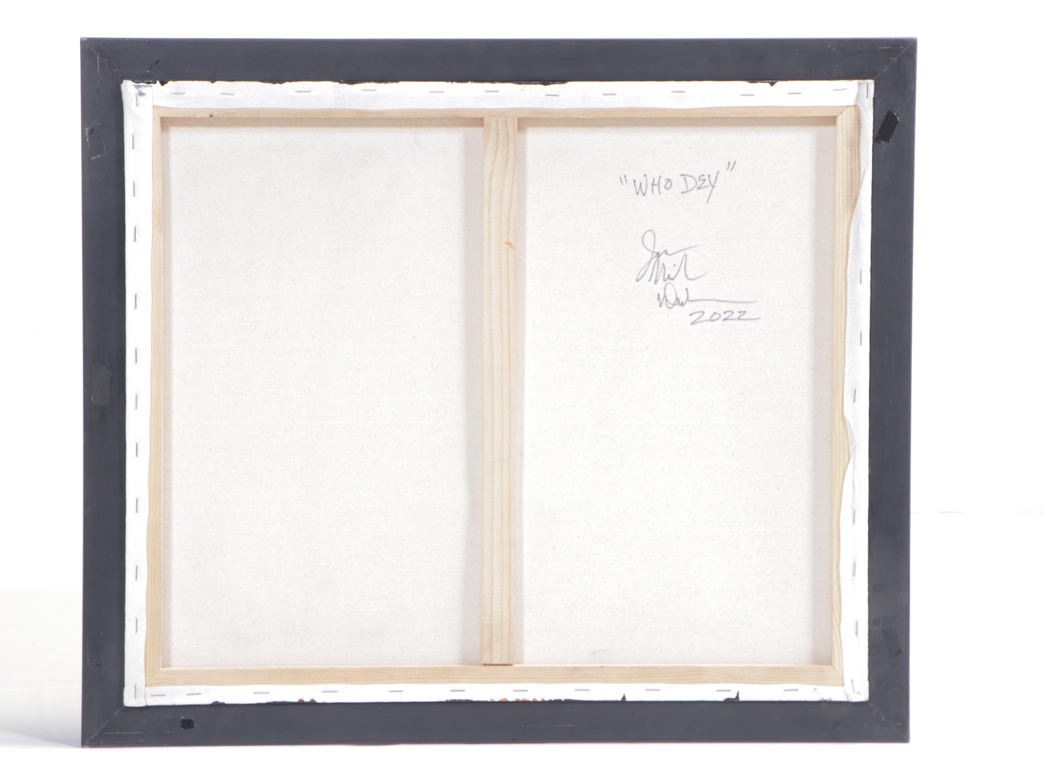 Jason Michael Durham Abstract Bengals Acrylic Painting "Who Dey," 2022