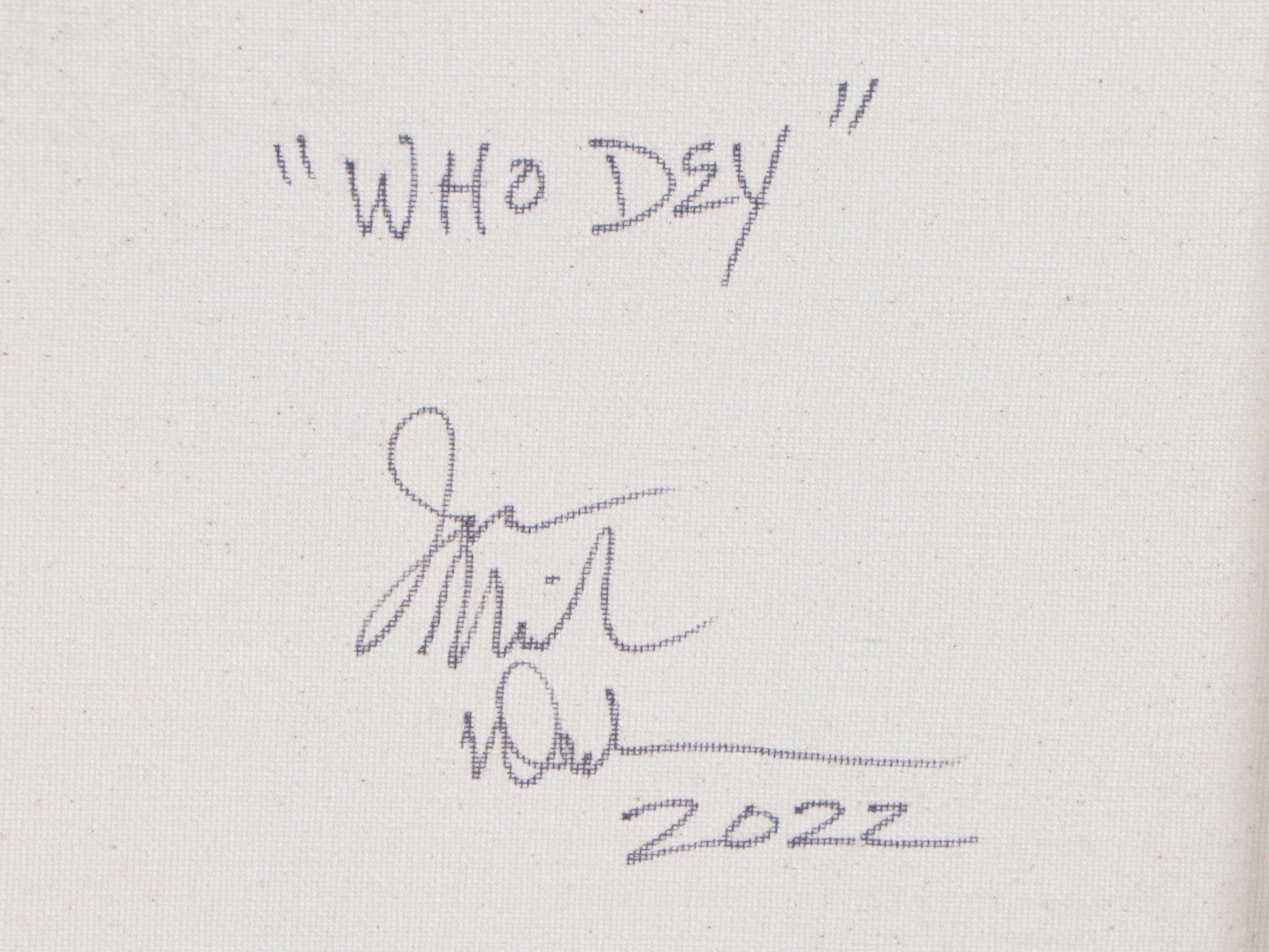 Jason Michael Durham Abstract Bengals Acrylic Painting "Who Dey," 2022