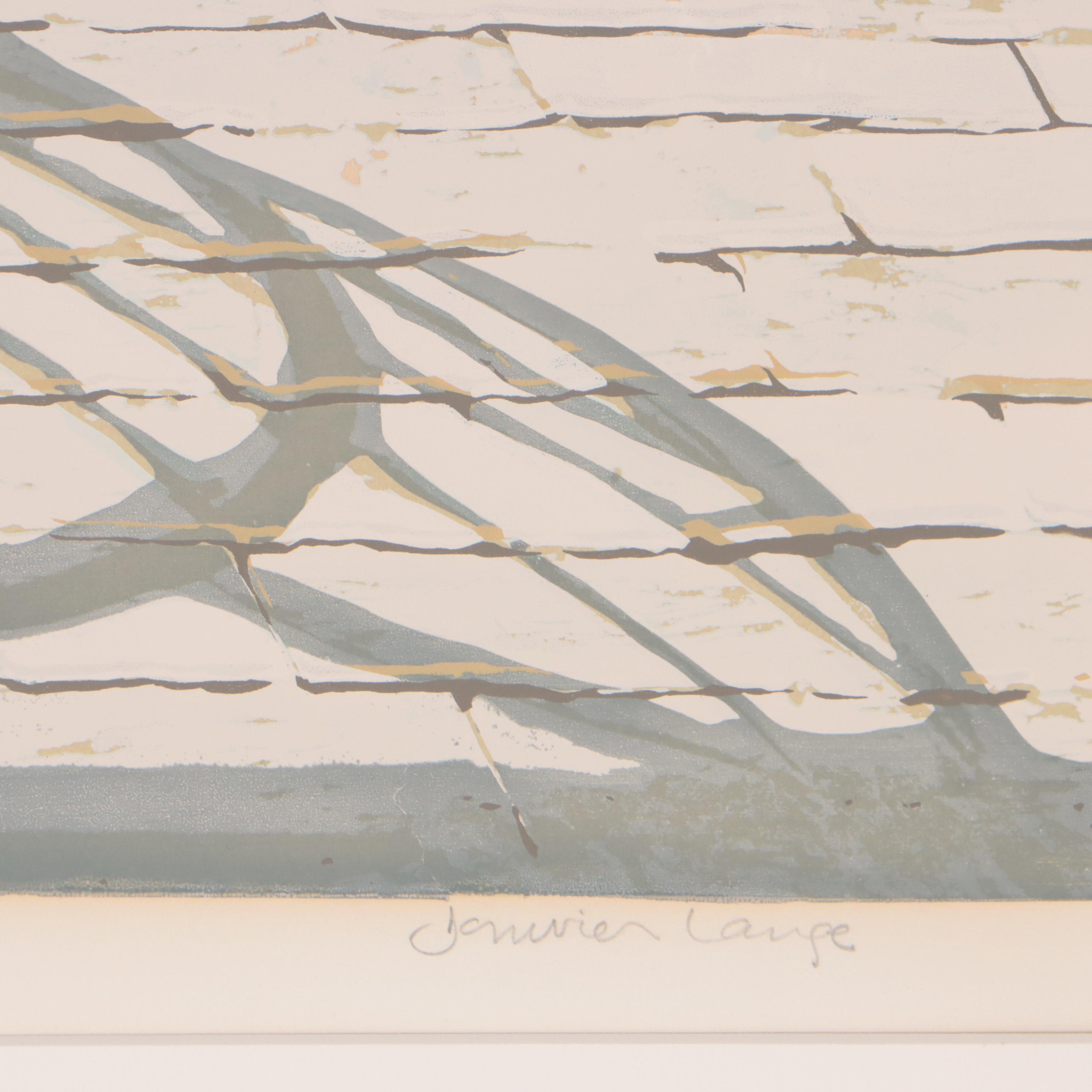 Javier Lange Serigraph of Chairs "Double Windsor"