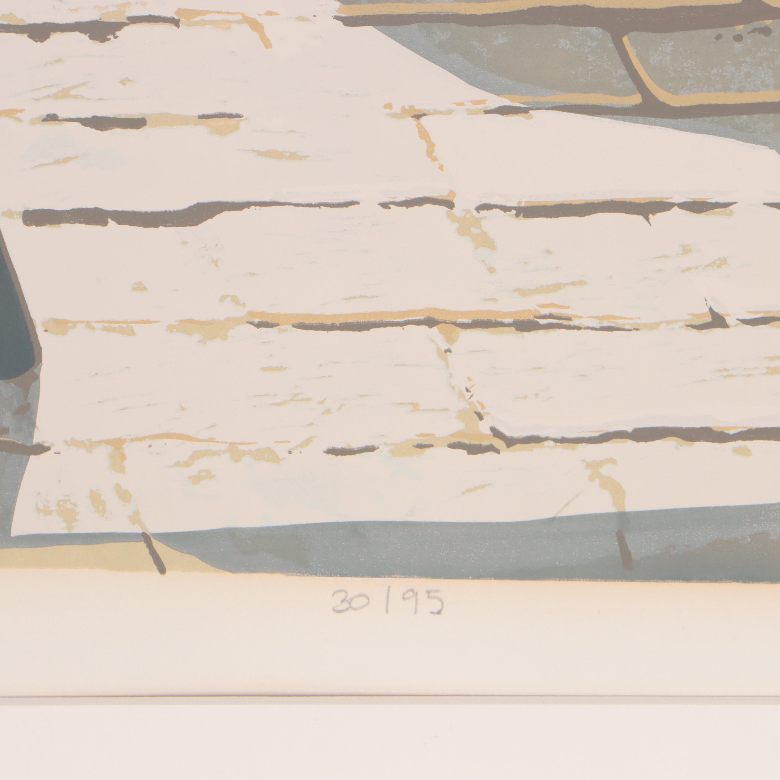 Javier Lange Serigraph of Chairs "Double Windsor"