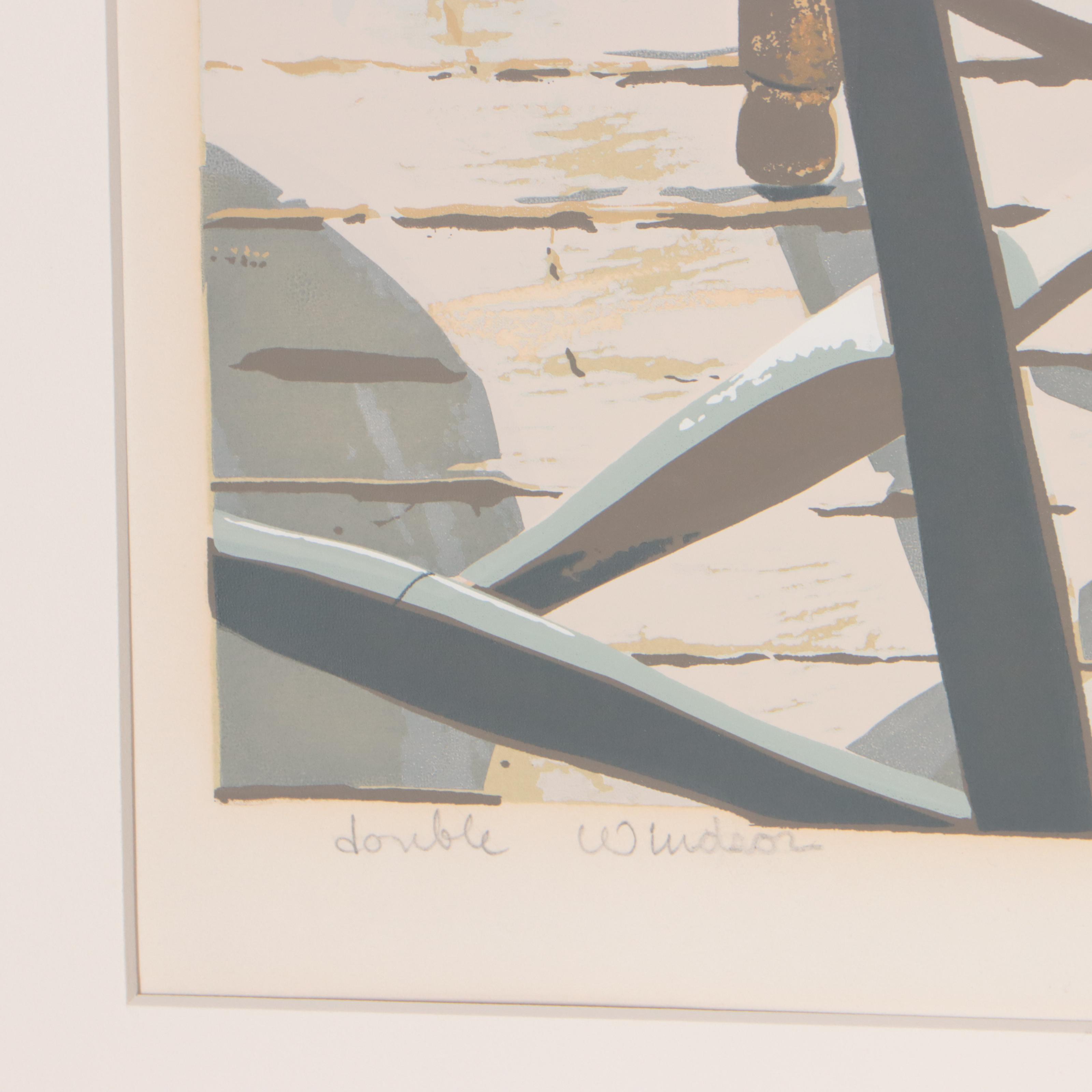 Javier Lange Serigraph of Chairs "Double Windsor"