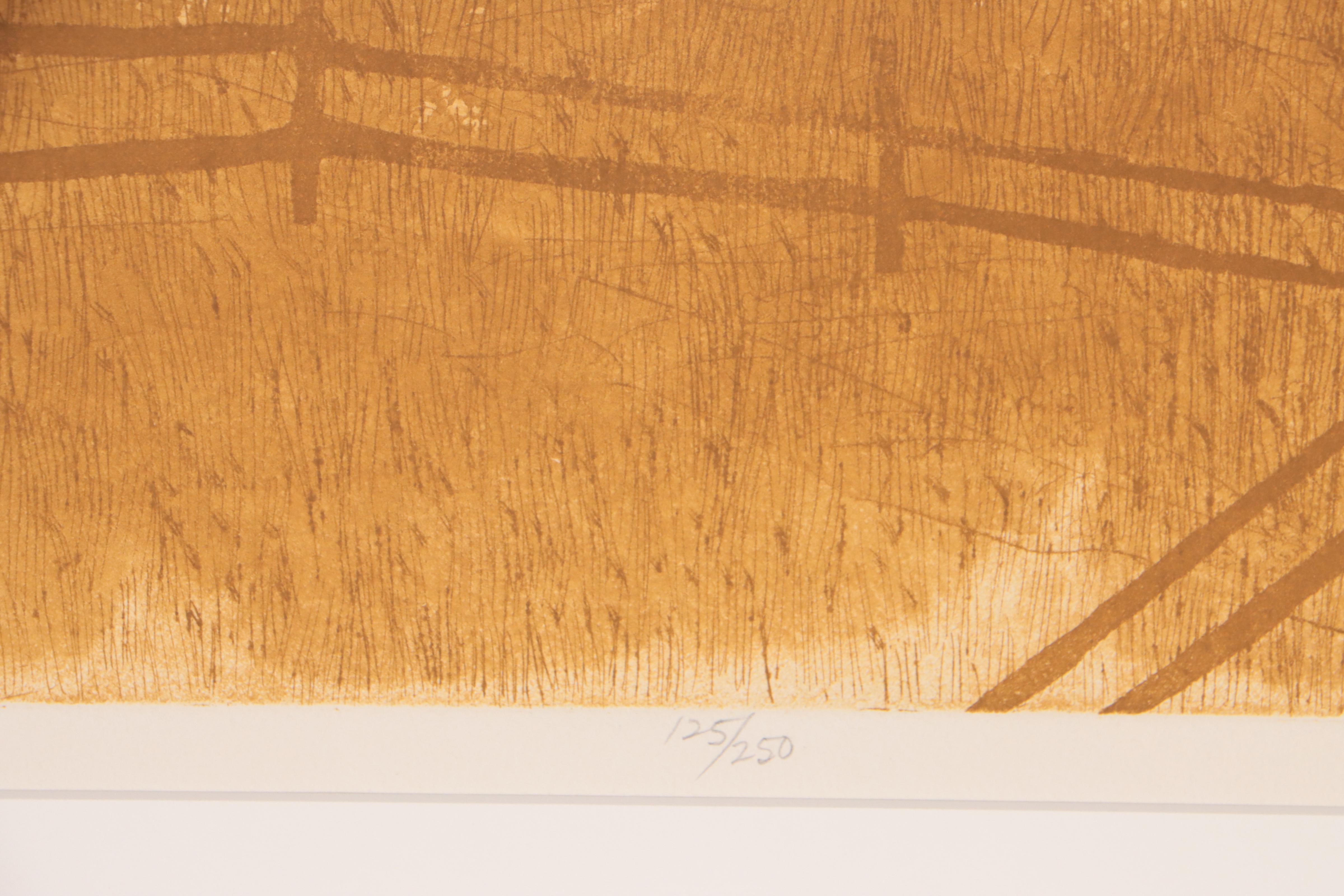 Russa Graeme Landscape Etching With Aquatint "Orchard," Late 20th Century