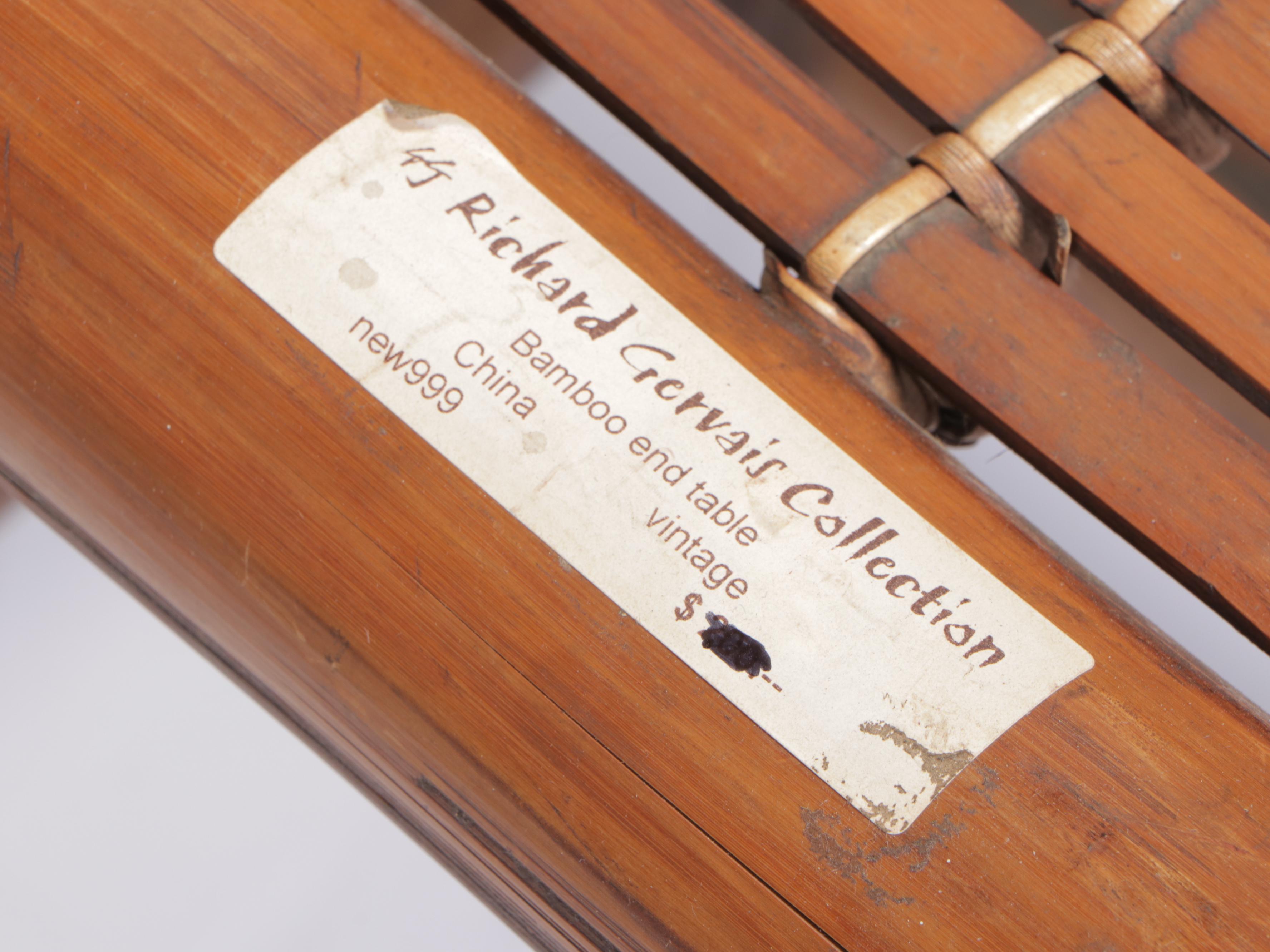 Chinese Bamboo End Table, Mid to Late 20th Century