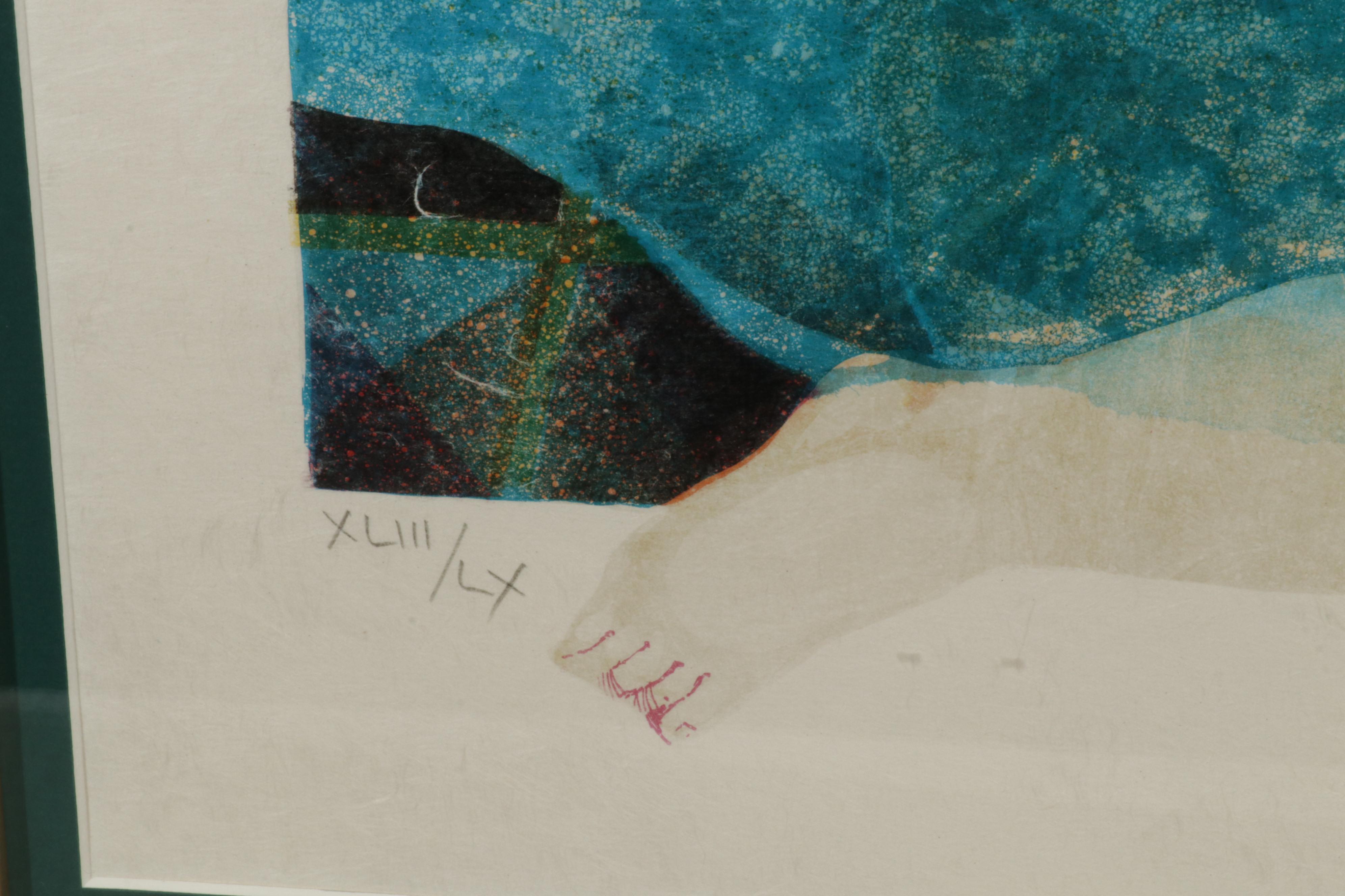 Àlvar Suñol "Suite Biblique II" Embossed Lithograph "Samson and Delilah," 1990