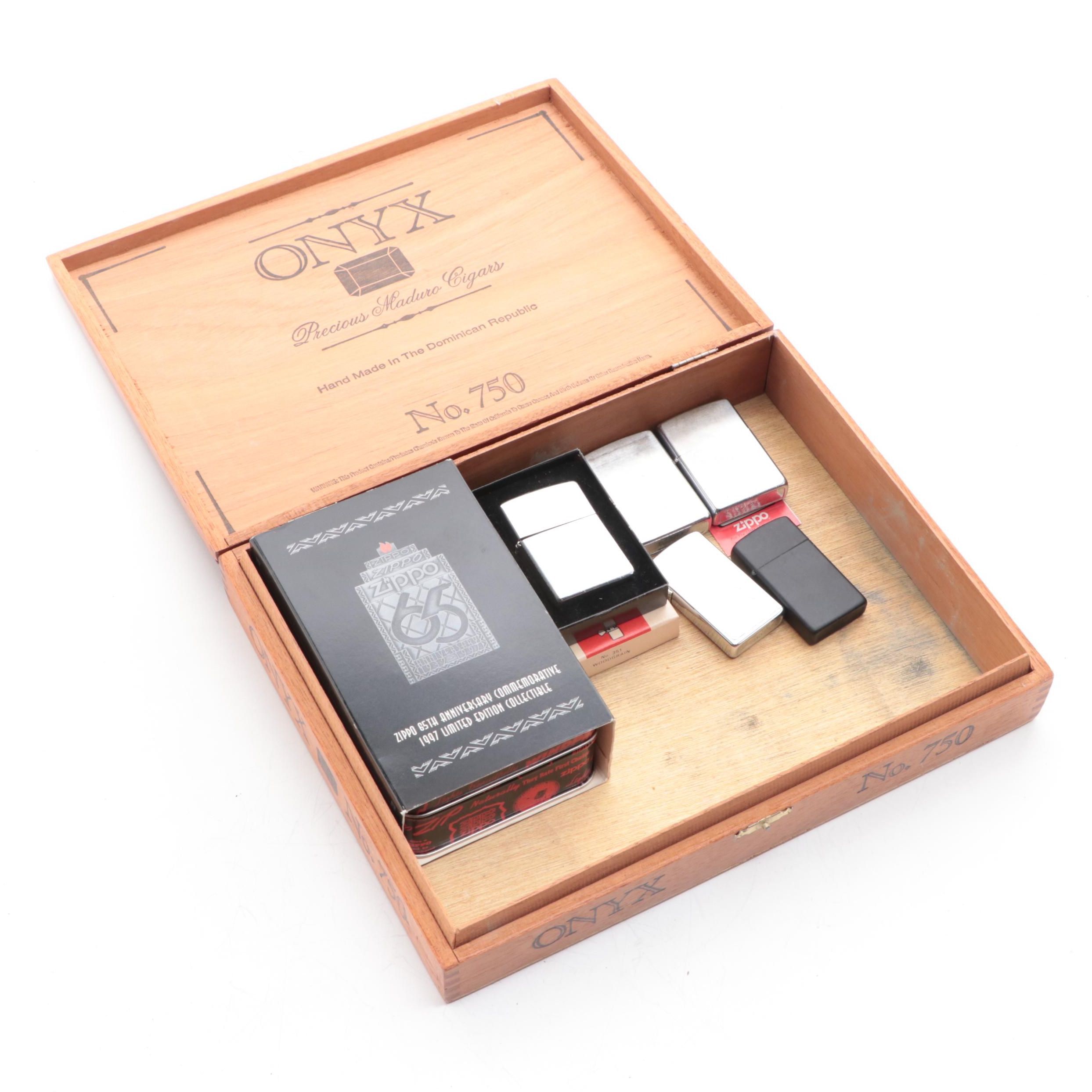 Zippo Metal Lighters Including Limited Edition 65th Anniversary
