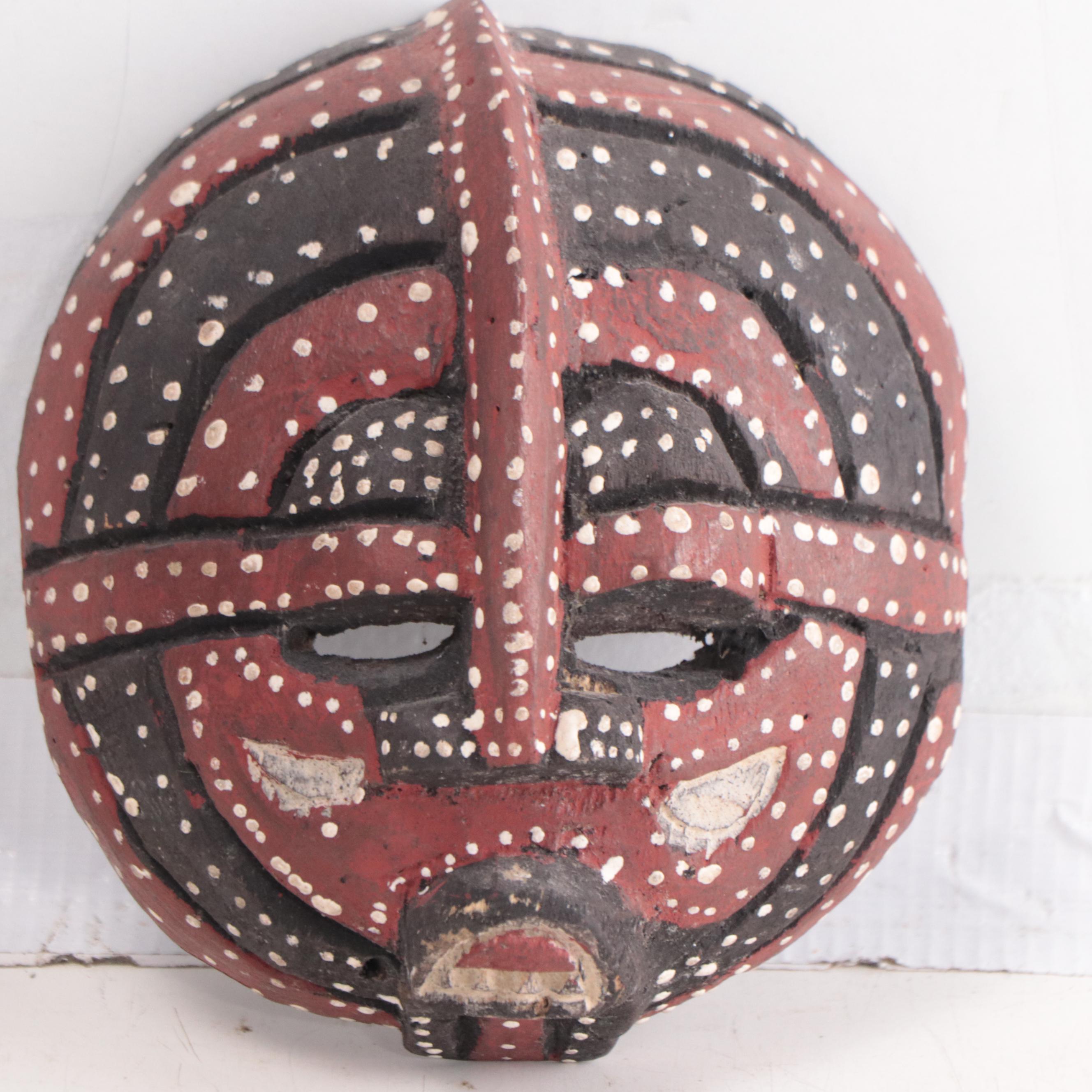 Tanzanian, Kenyan and Bamileke Carved Wood Wall Masks