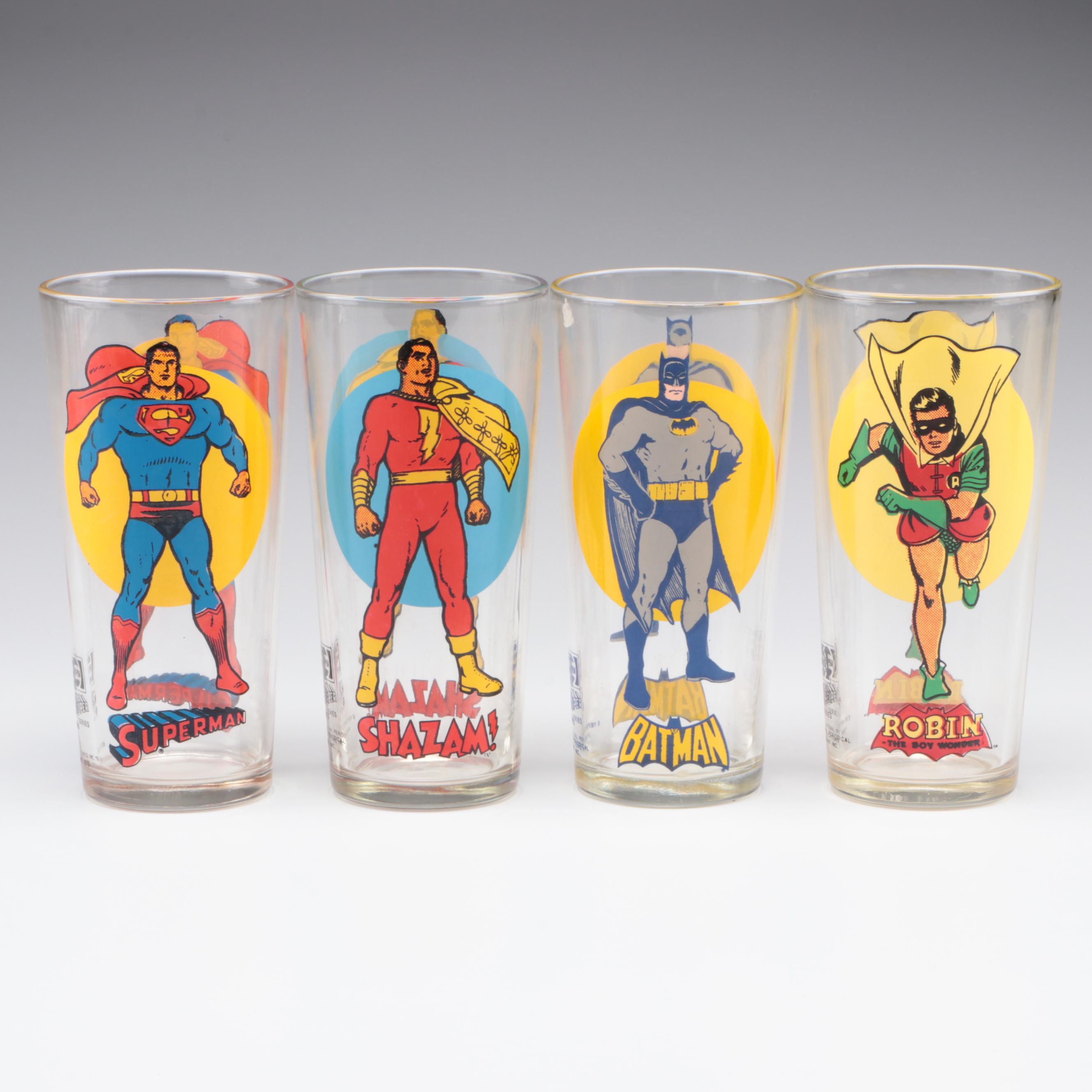 Pepsi's "Superman", "Shazam", "Batman" and Other Super Series Glasses, 1976