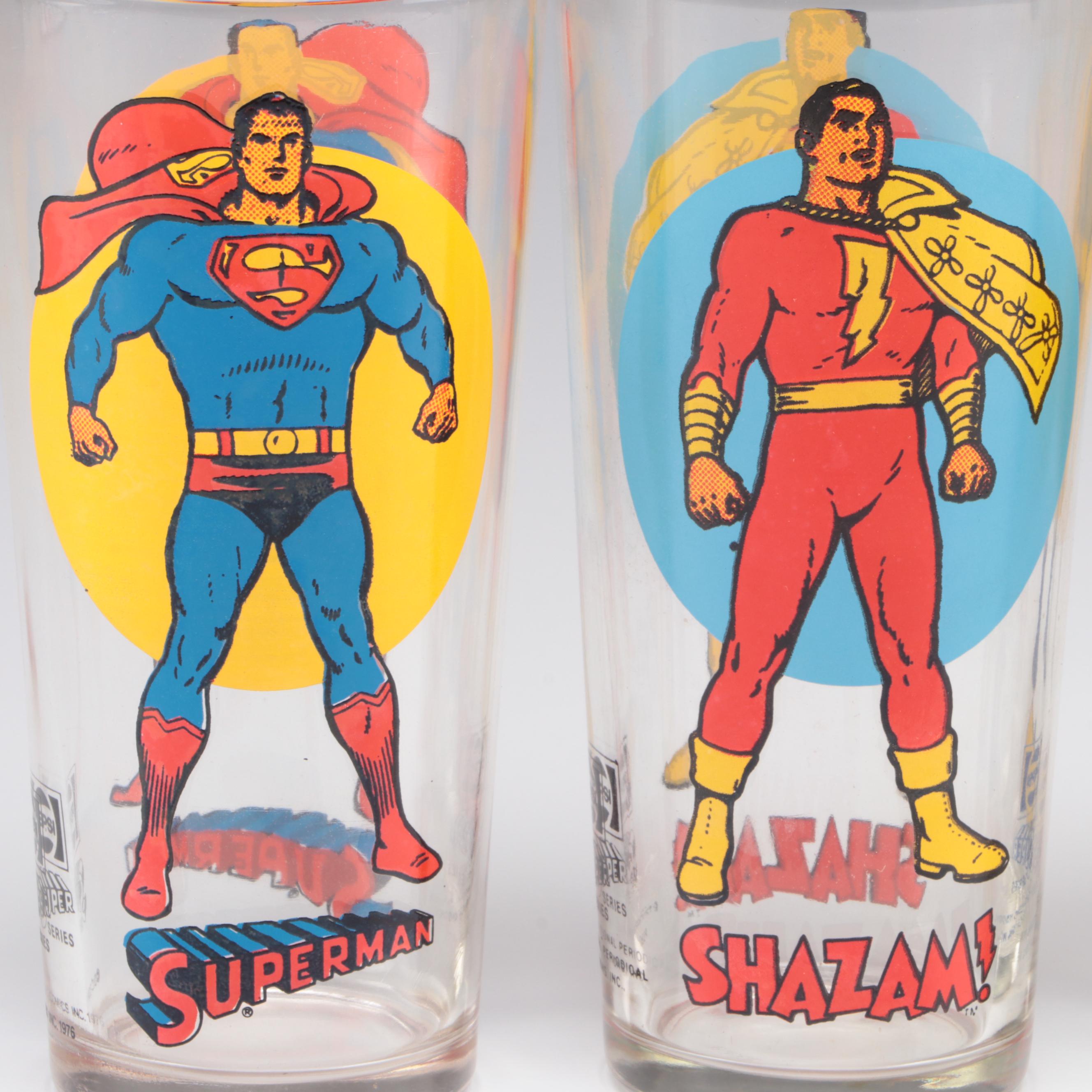 Pepsi's "Superman", "Shazam", "Batman" and Other Super Series Glasses, 1976