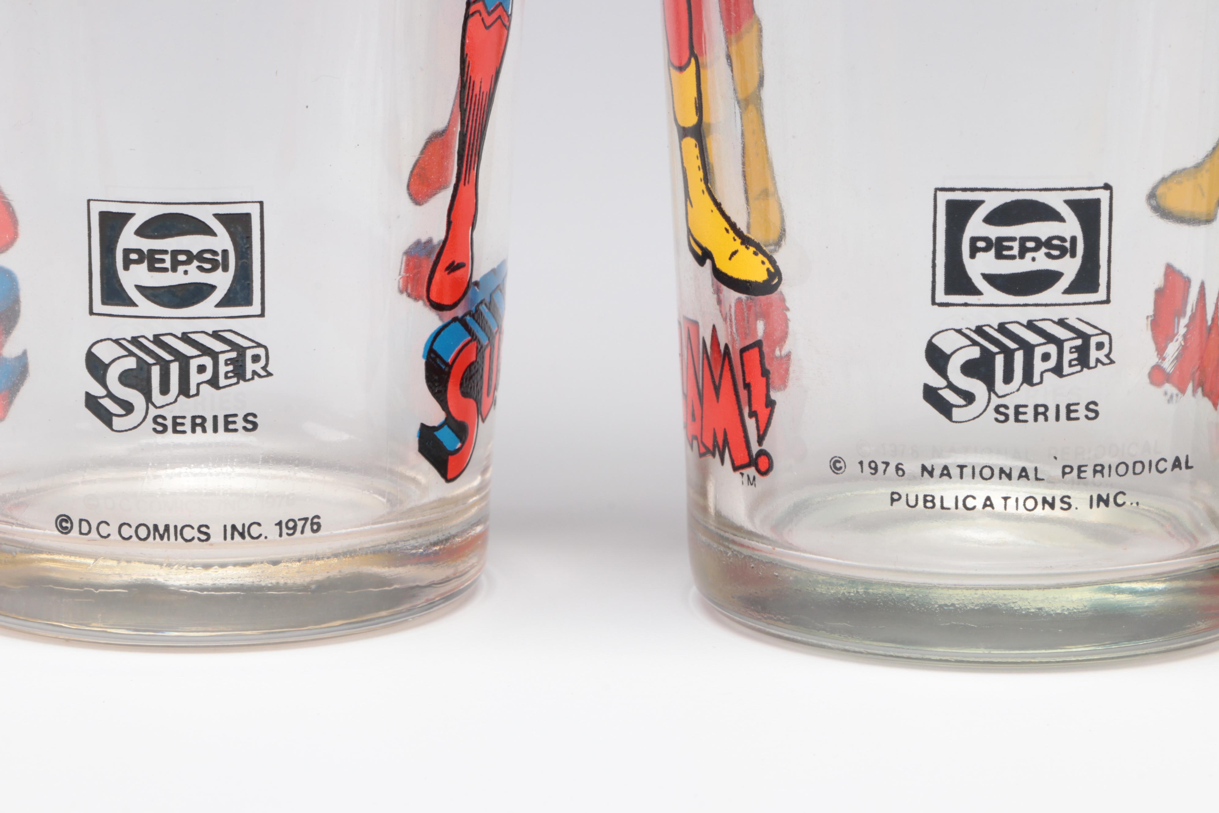 Pepsi's "Superman", "Shazam", "Batman" and Other Super Series Glasses, 1976