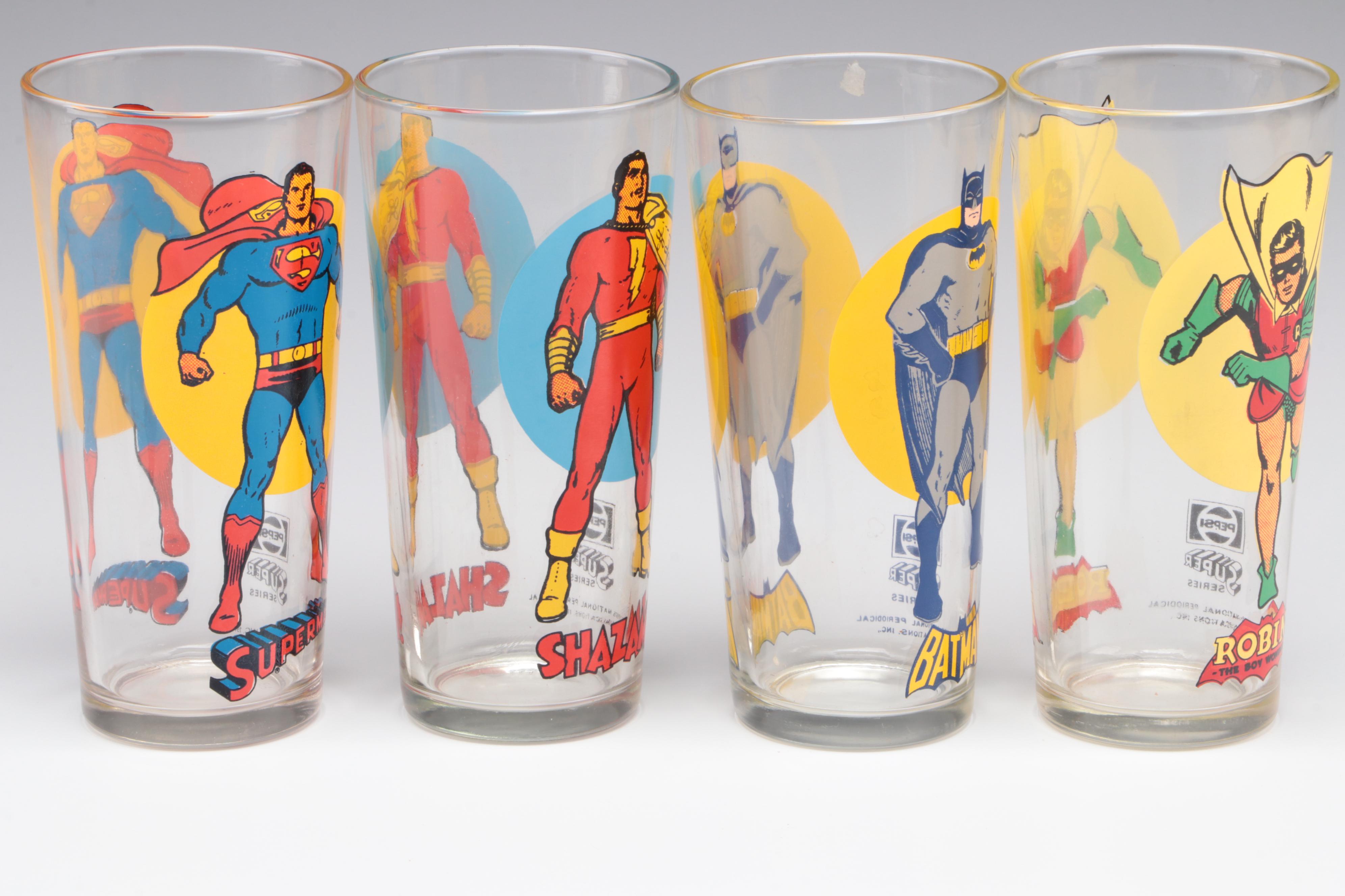 Pepsi's "Superman", "Shazam", "Batman" and Other Super Series Glasses, 1976