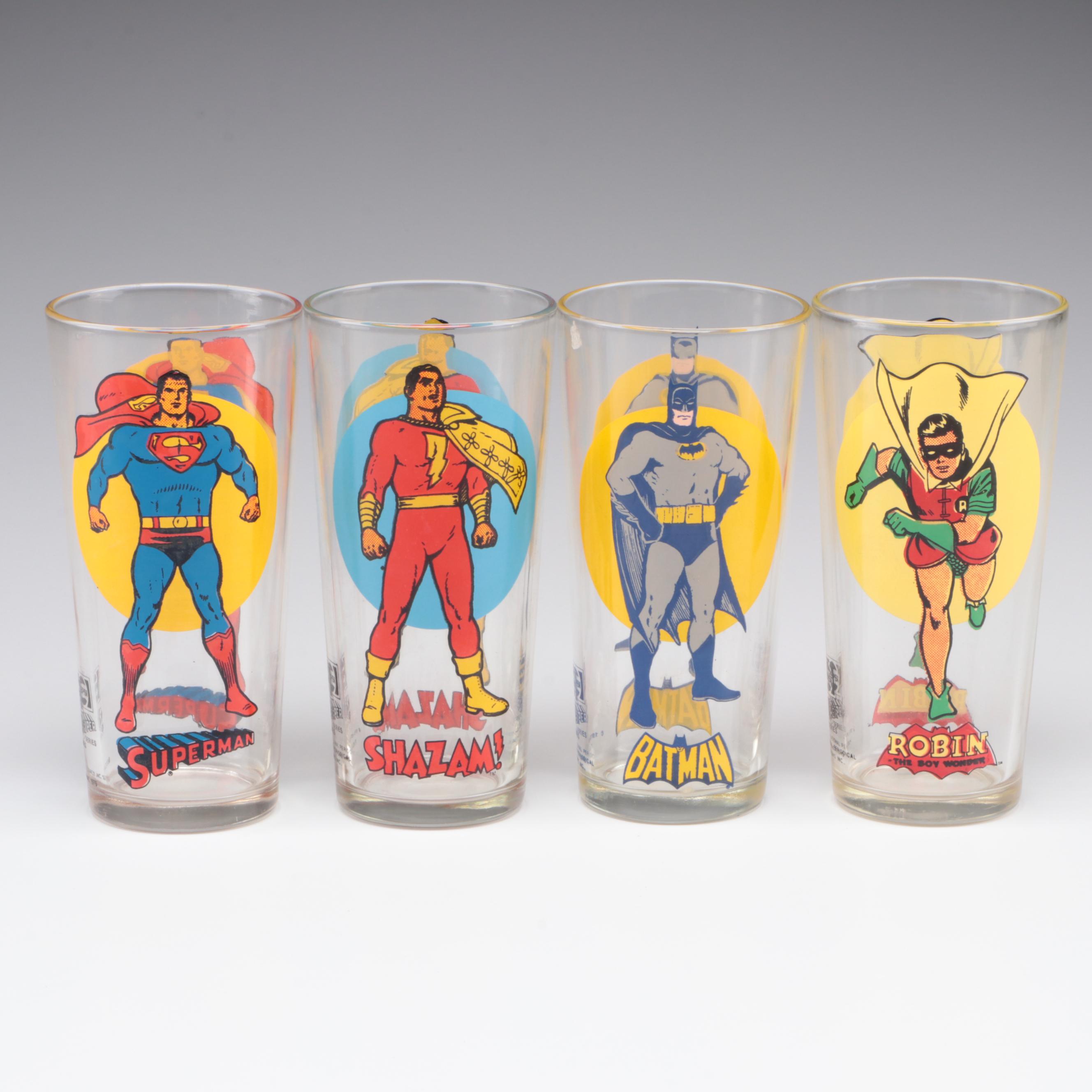 Pepsi's "Superman", "Shazam", "Batman" and Other Super Series Glasses, 1976