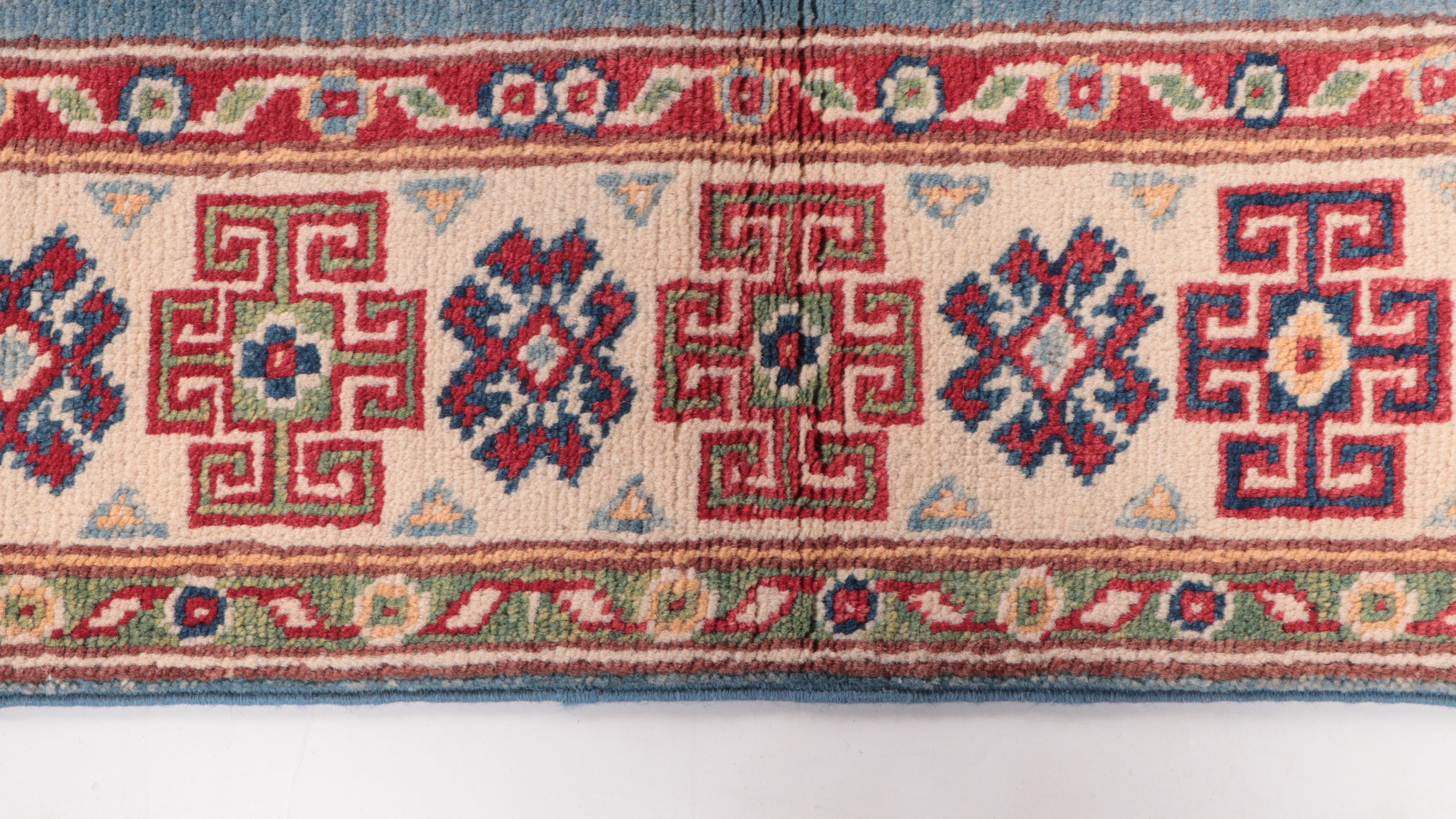 3'5 x 5' Hand-Knotted Pakistani Kazak Area Rug