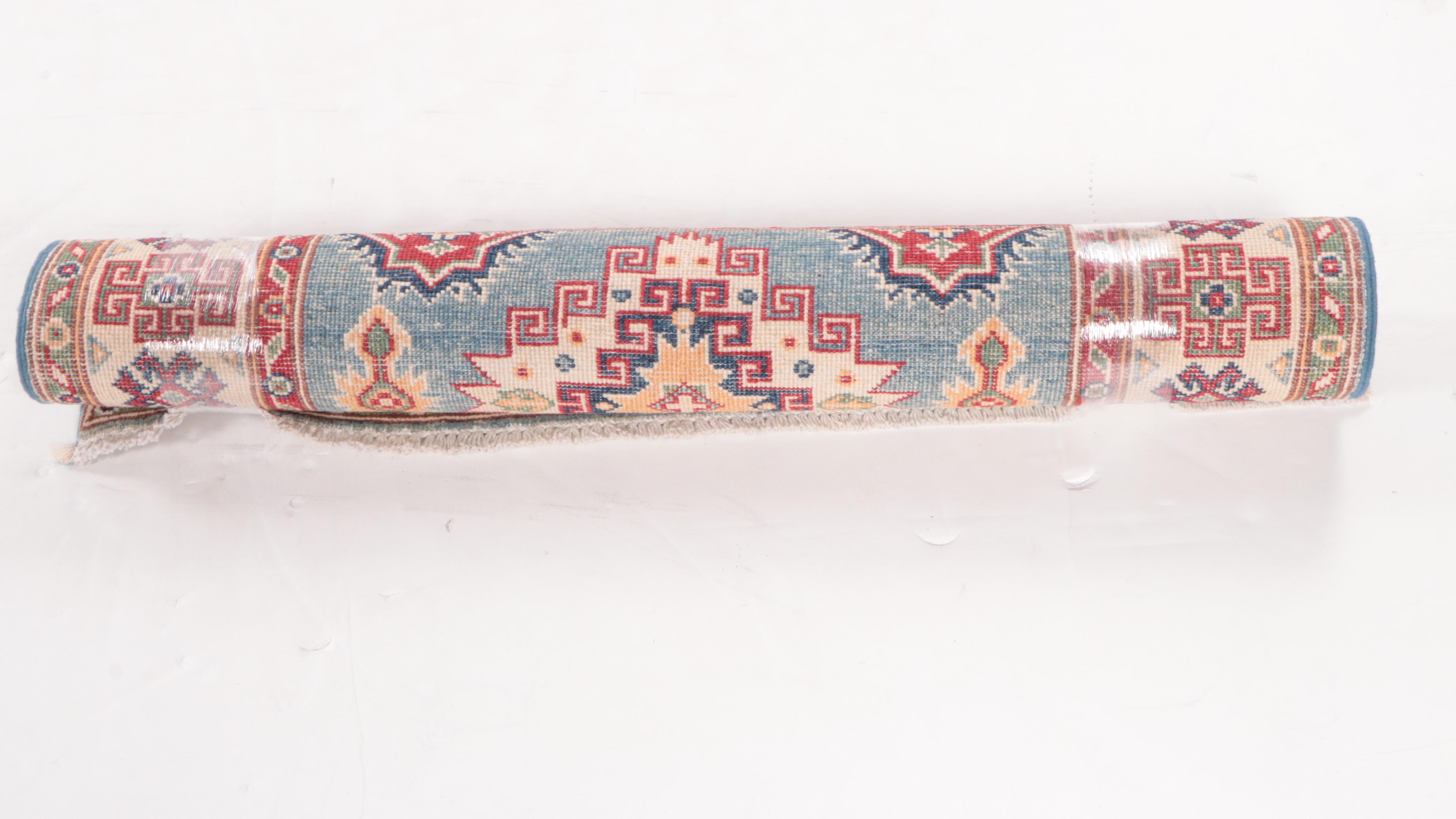 3'5 x 5' Hand-Knotted Pakistani Kazak Area Rug