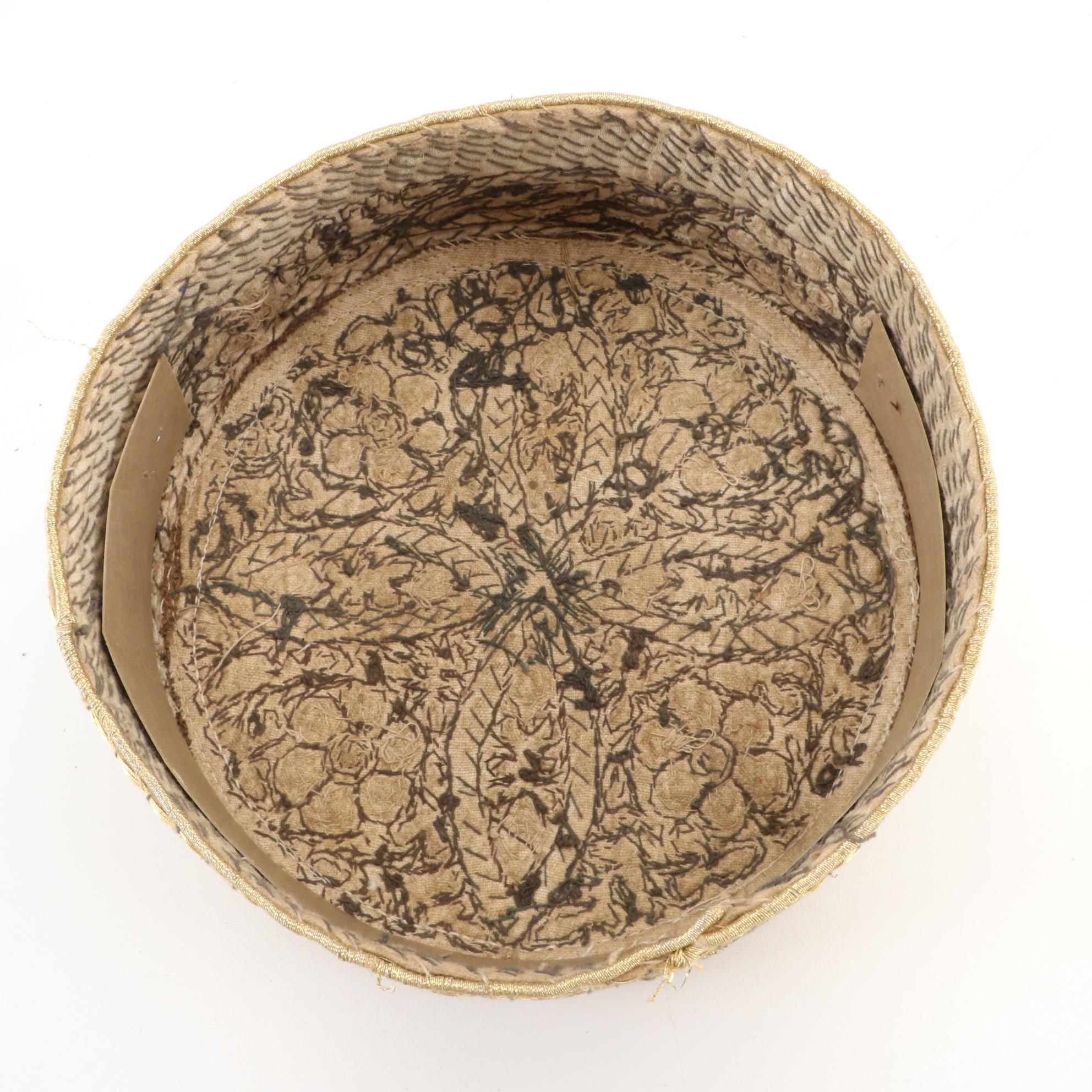 Pakistani Floral Embroidered Kufi Hat