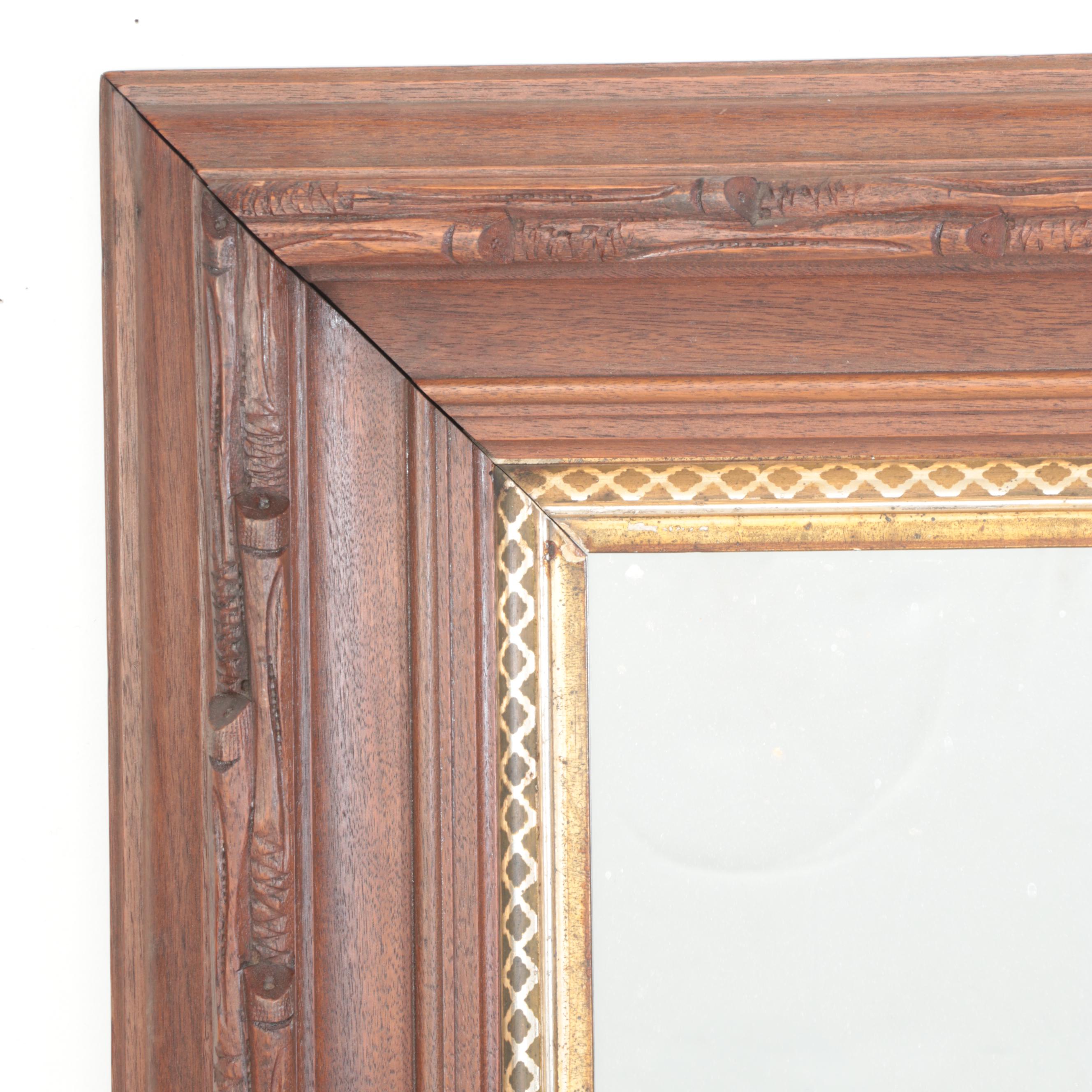 Carved and Gilt Wood Framed Wall Mirror