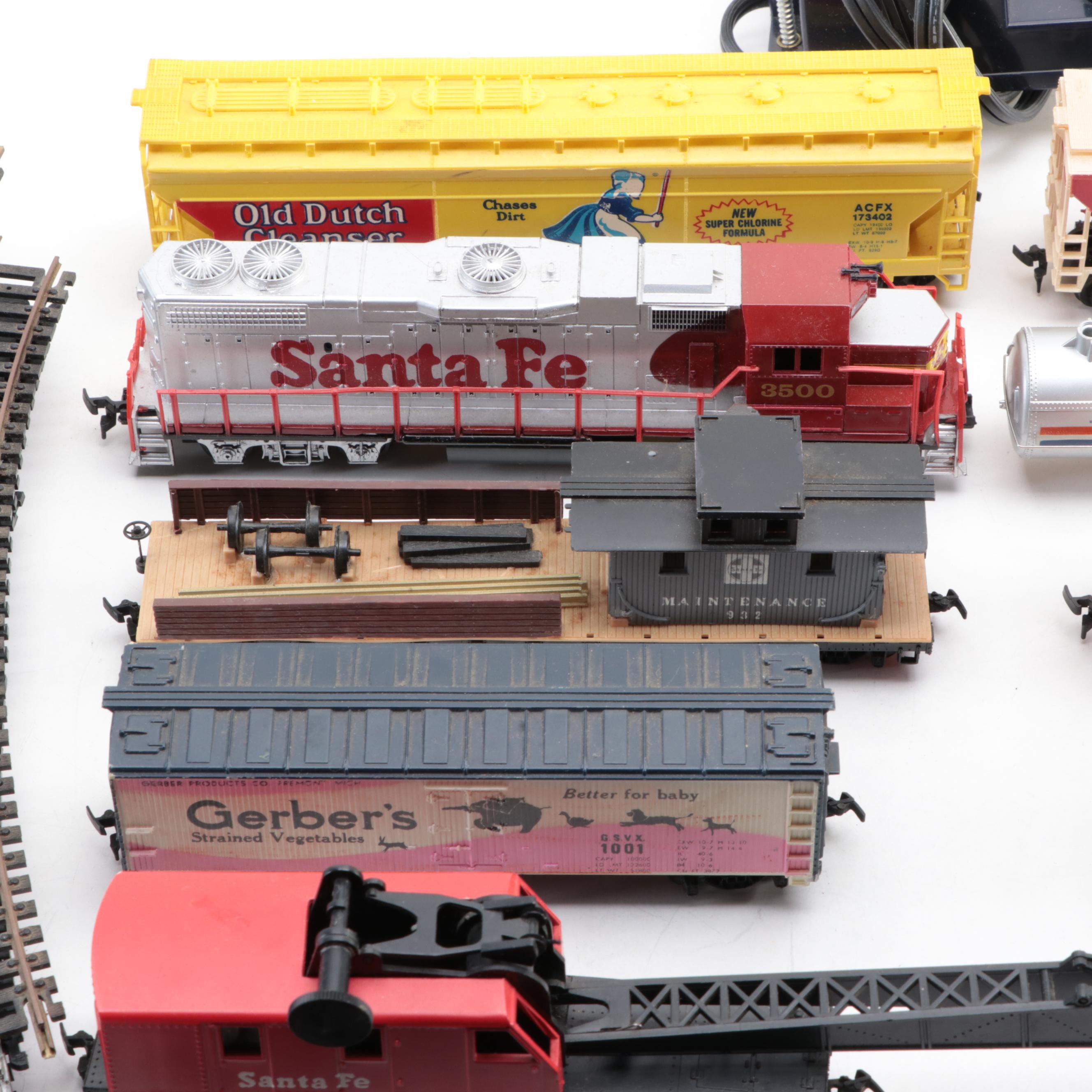 Tyco and Life-Like HO Model Electric Train Locomotive, Tracks, Cars and More