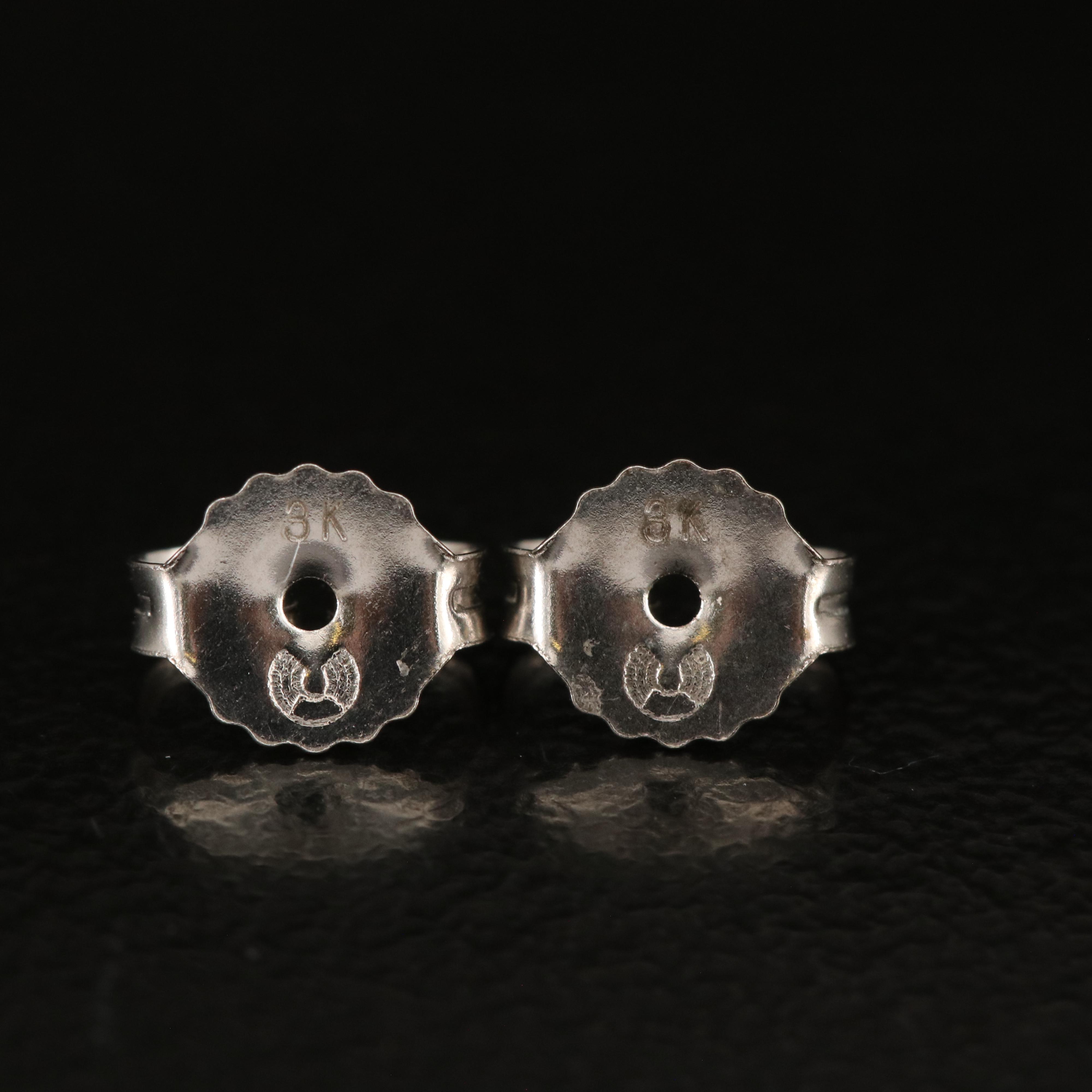 Sterling Diamond Stud Earrings