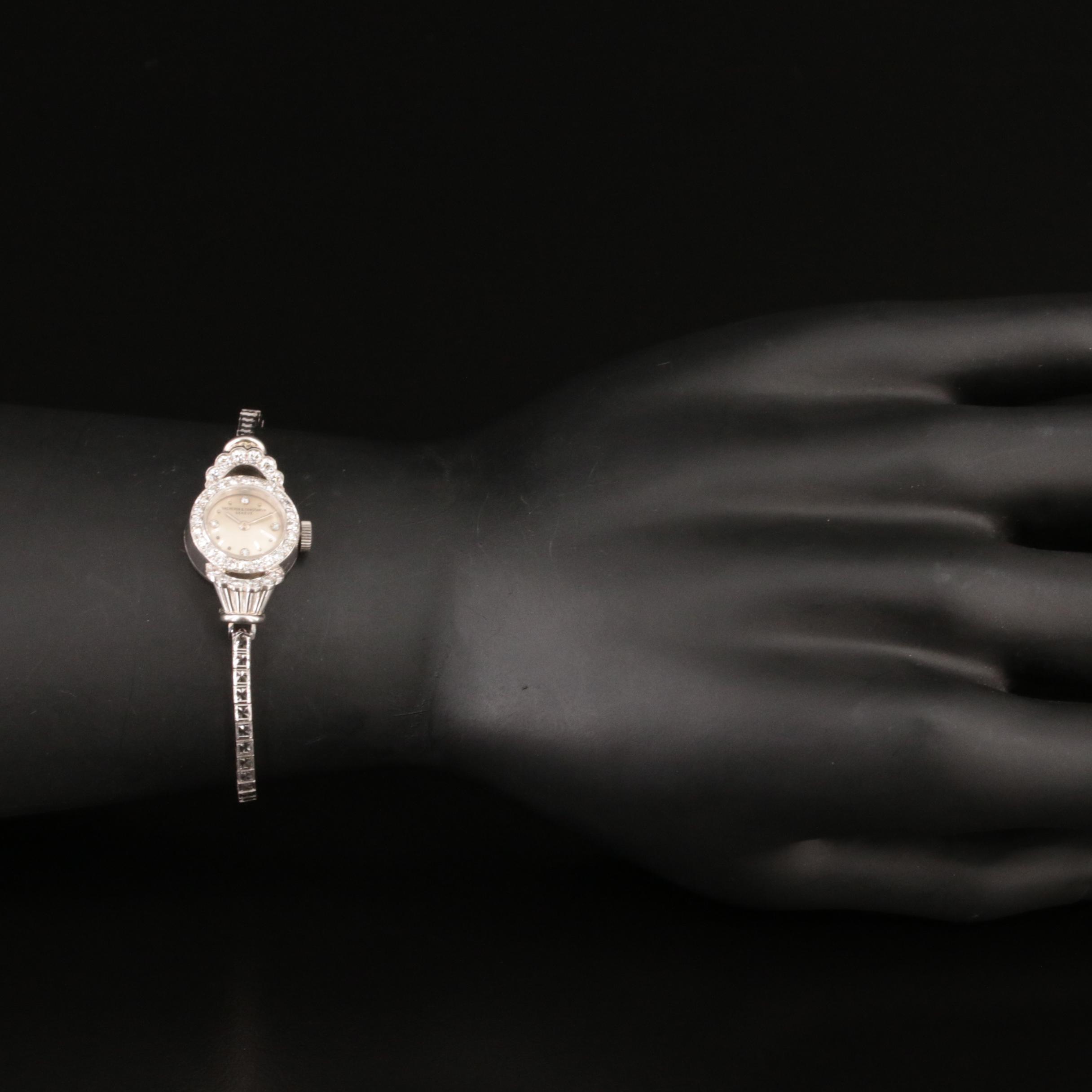 14K Diamond and Platinum Vacheron & Constatin Watch