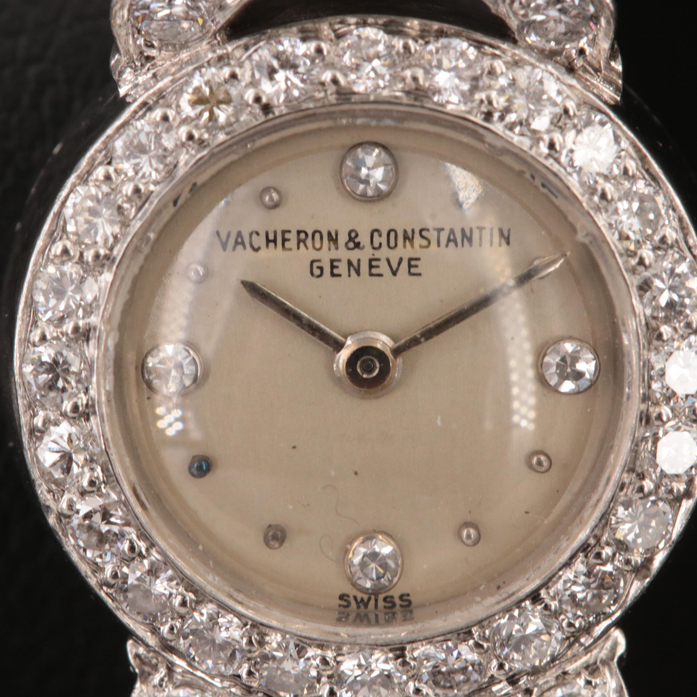 14K Diamond and Platinum Vacheron & Constatin Watch