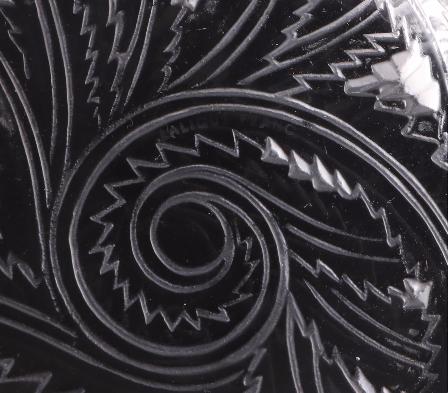 Lalique "Pinson" Frosted and Clear Crystal Bowl, 20th Century