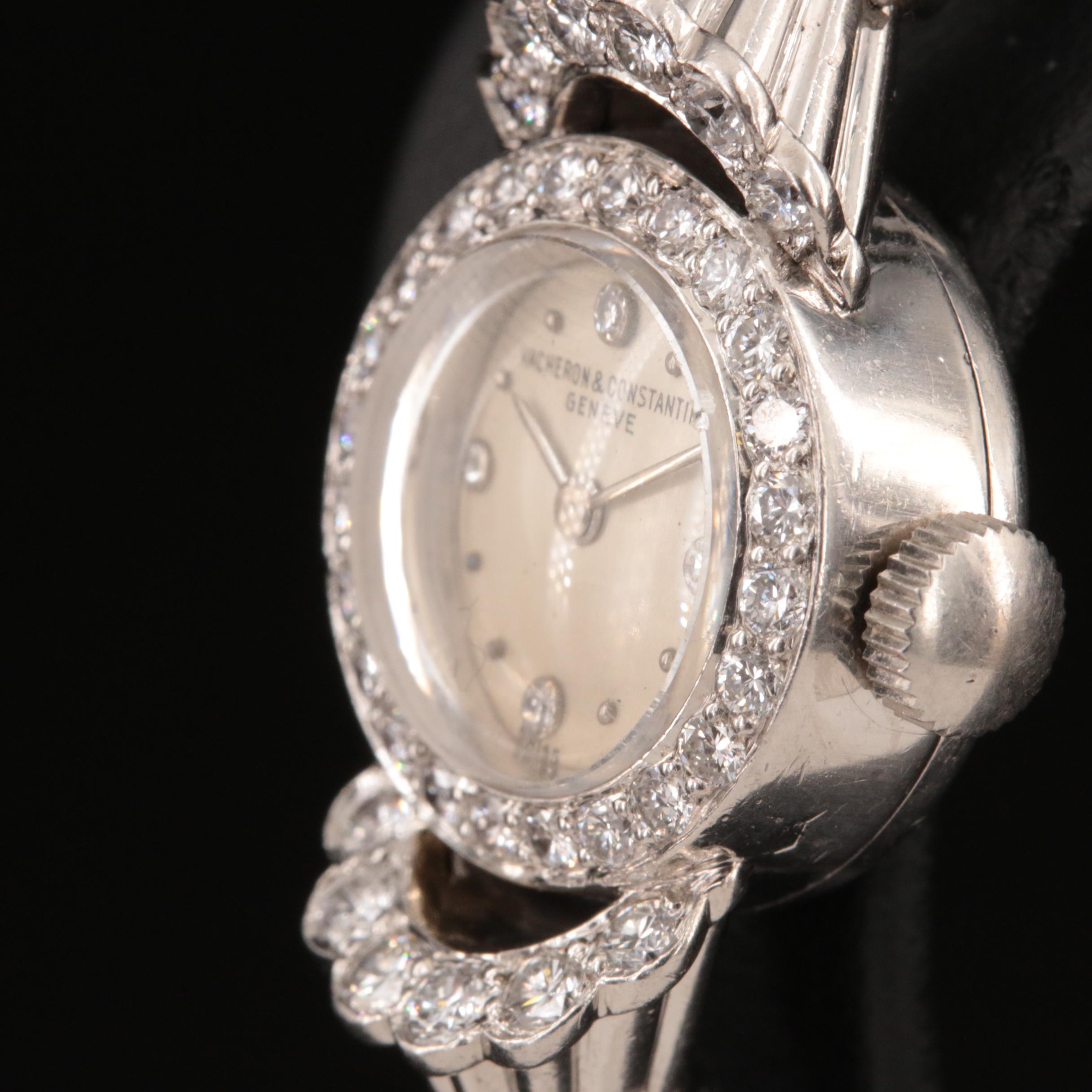 14K Diamond and Platinum Vacheron & Constatin Watch