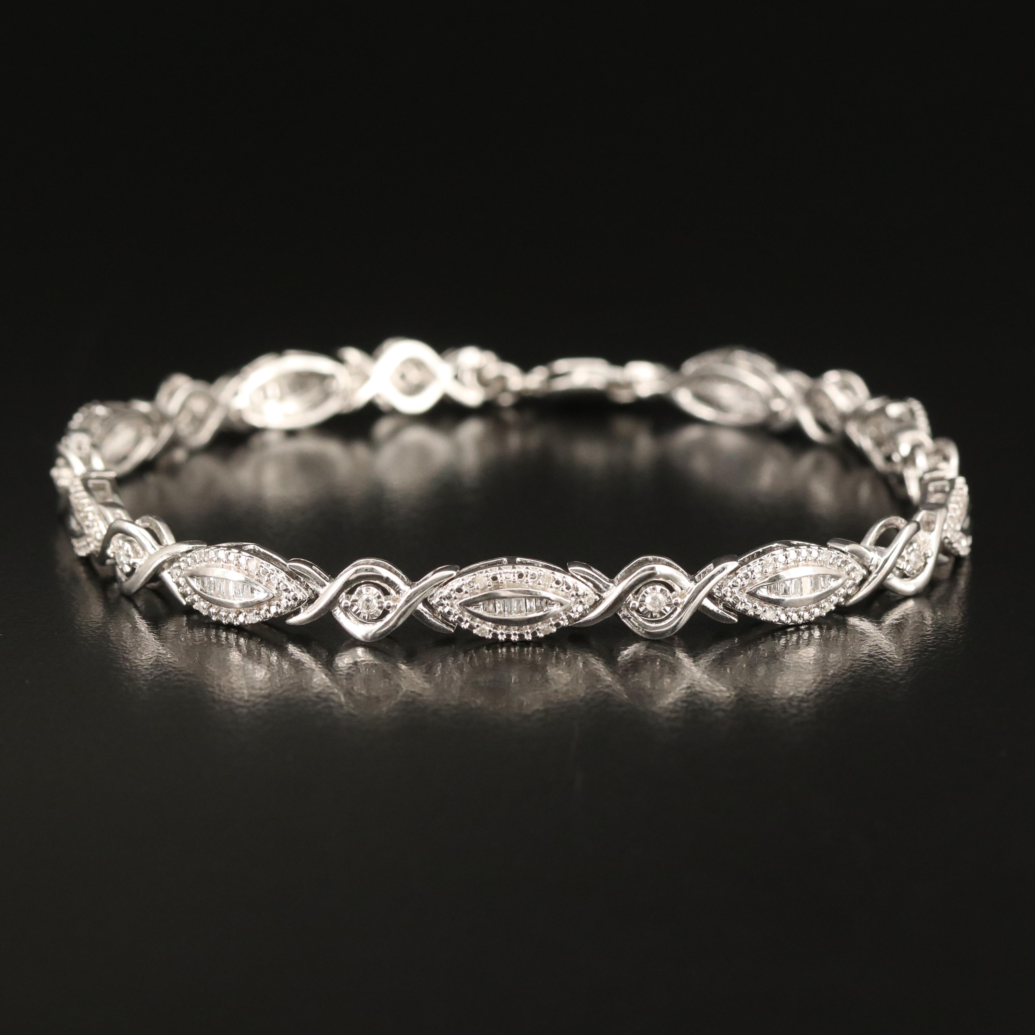 Sterling Diamond Bracelet