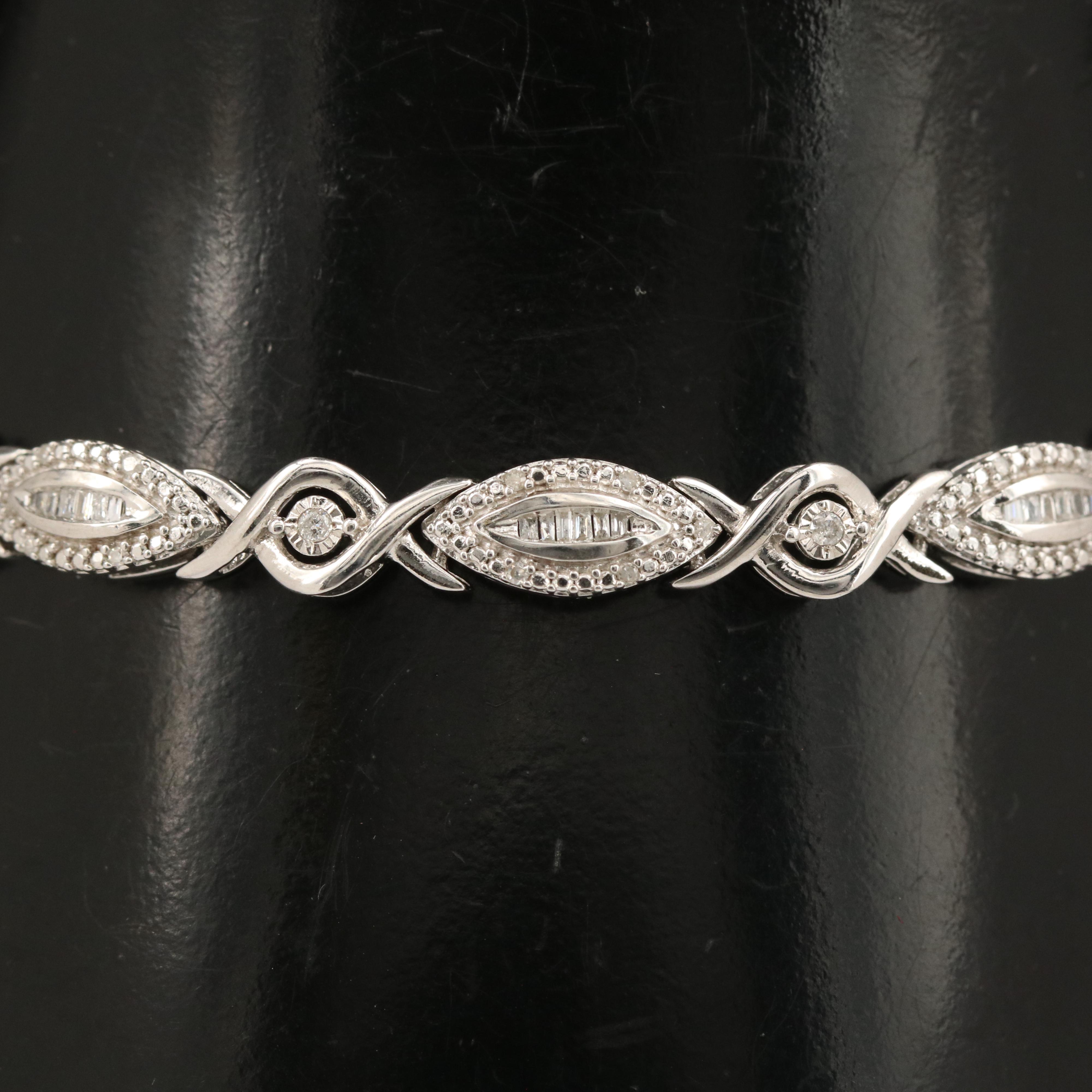 Sterling Diamond Bracelet