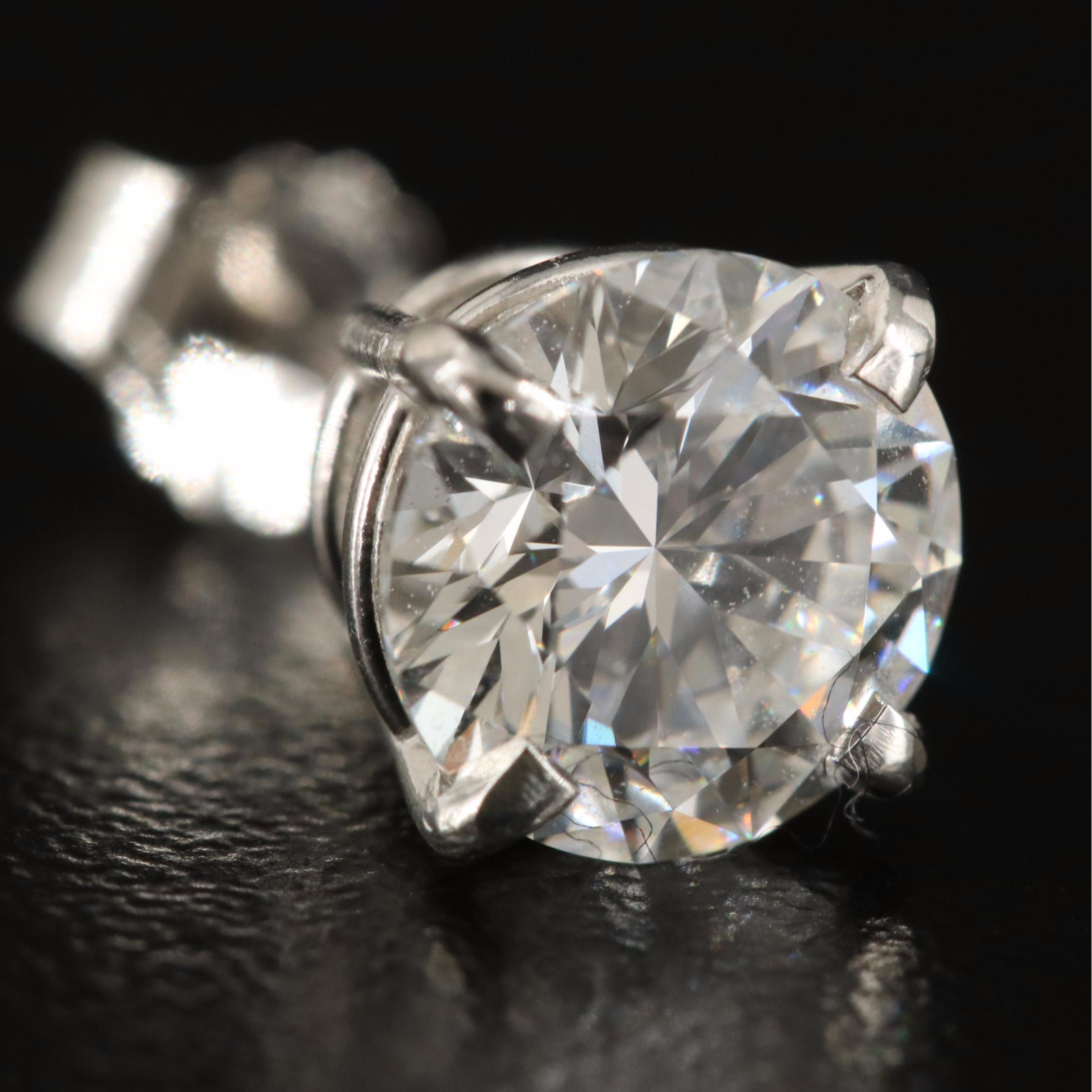 Platinum 3.04 CTW Lab Grown Diamond Stud Earrings with IGI Reports