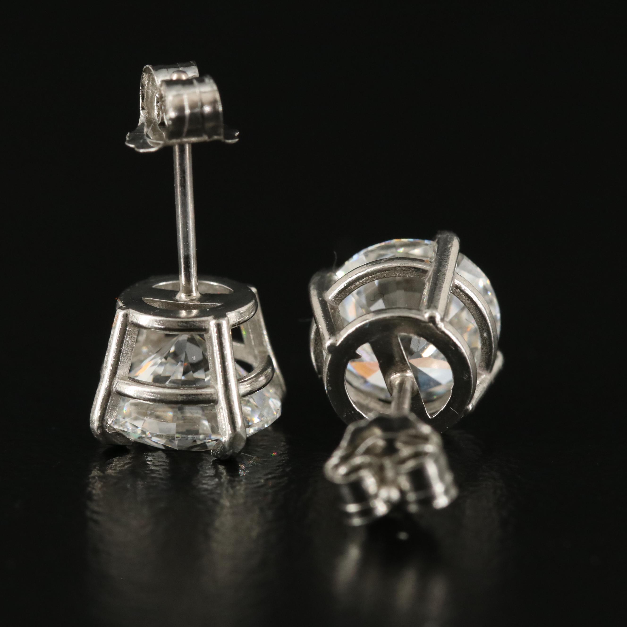 Platinum 3.04 CTW Lab Grown Diamond Stud Earrings with IGI Reports