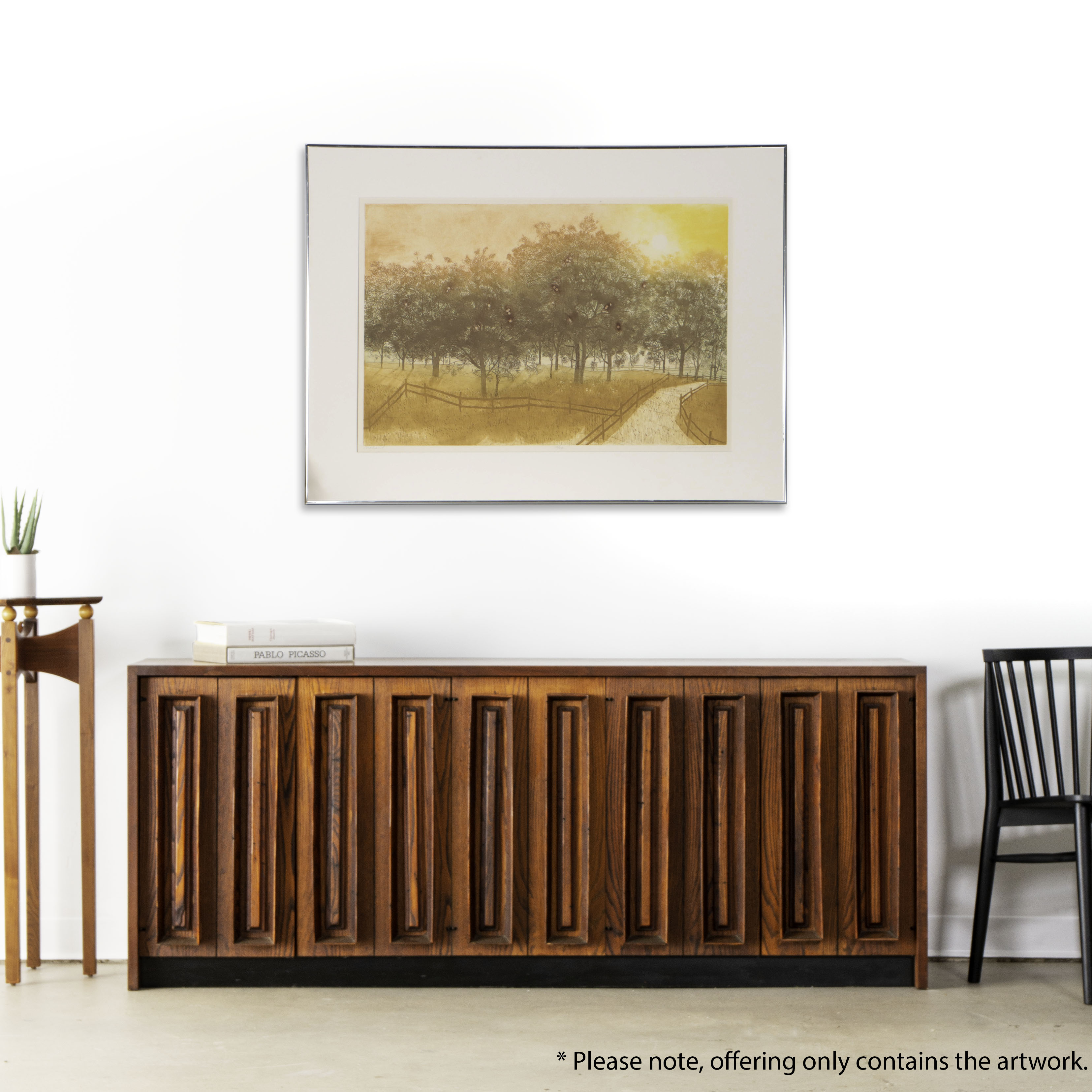 Russa Graeme Landscape Etching With Aquatint "Orchard," Late 20th Century