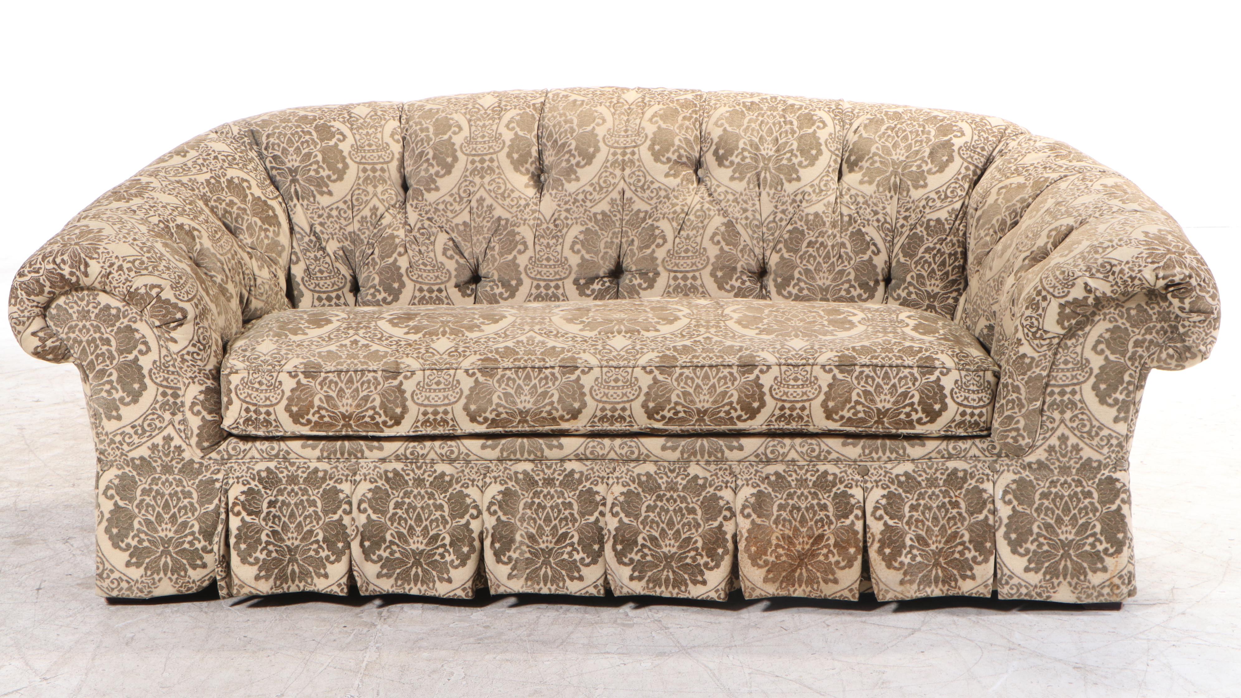 Lexington Furniture Tufted Damask Pattern Sofa