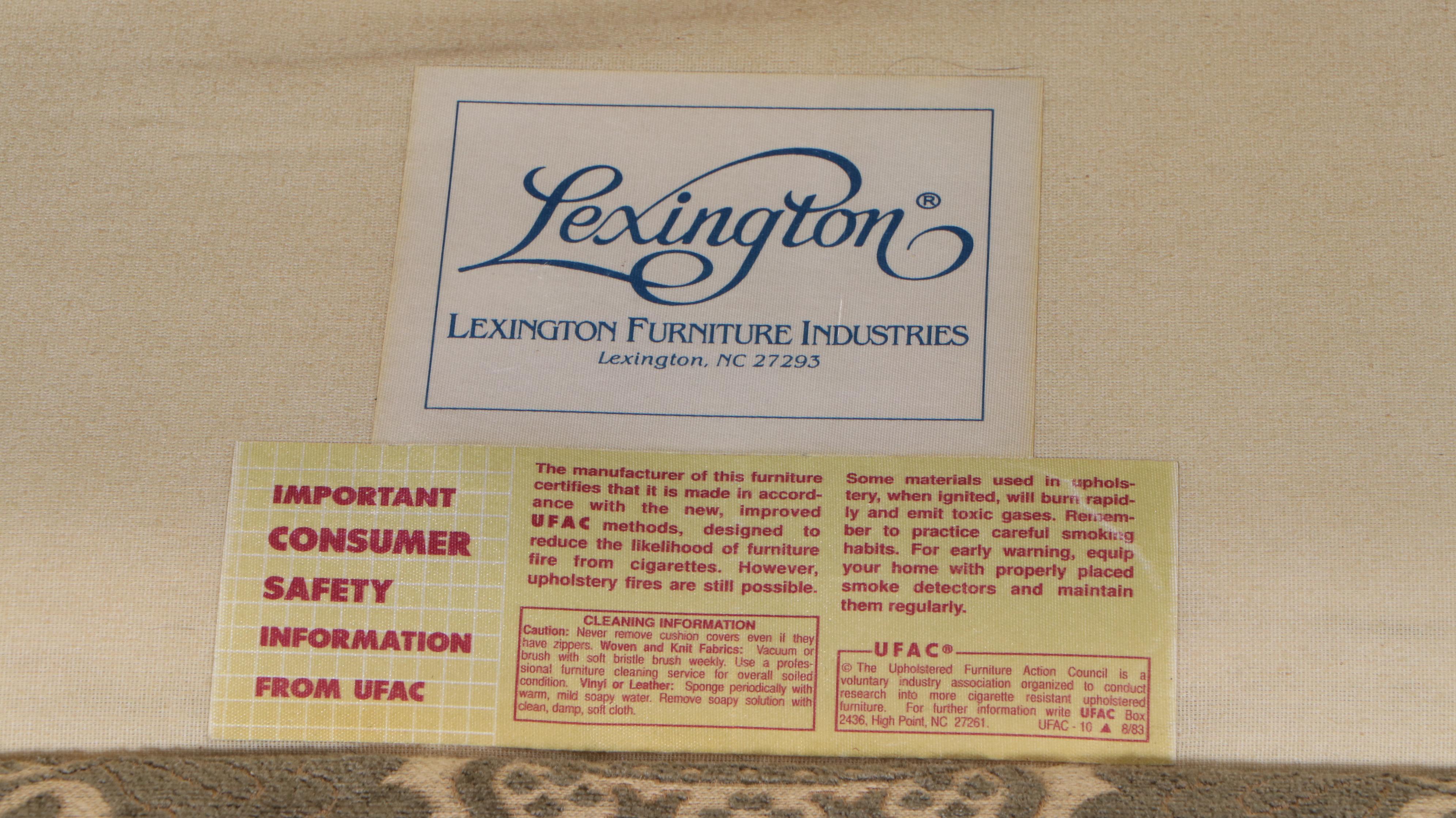 Lexington Furniture Tufted Damask Pattern Sofa