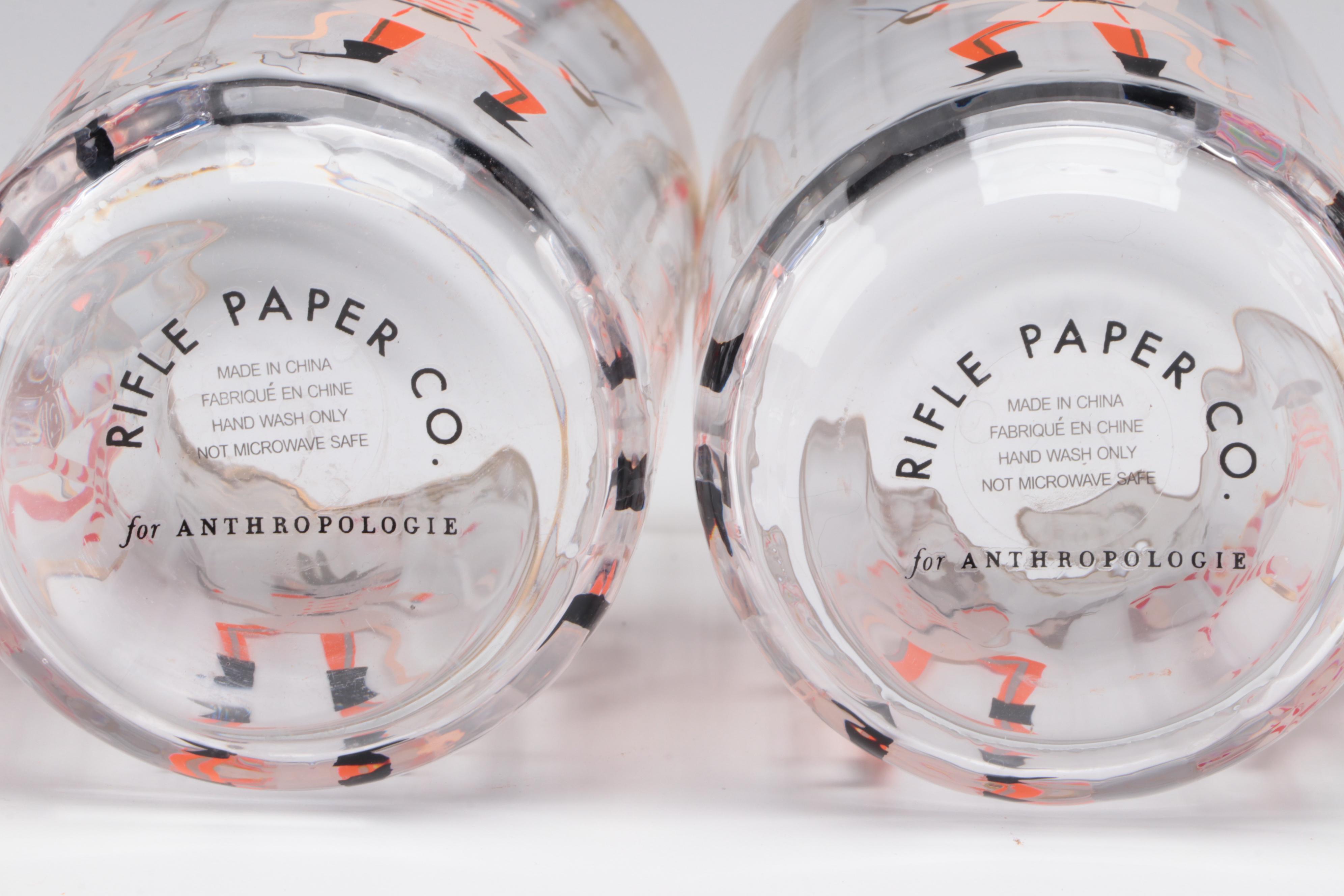 Rifle Paper Co. For Anthropologie Nutcracker Glasses