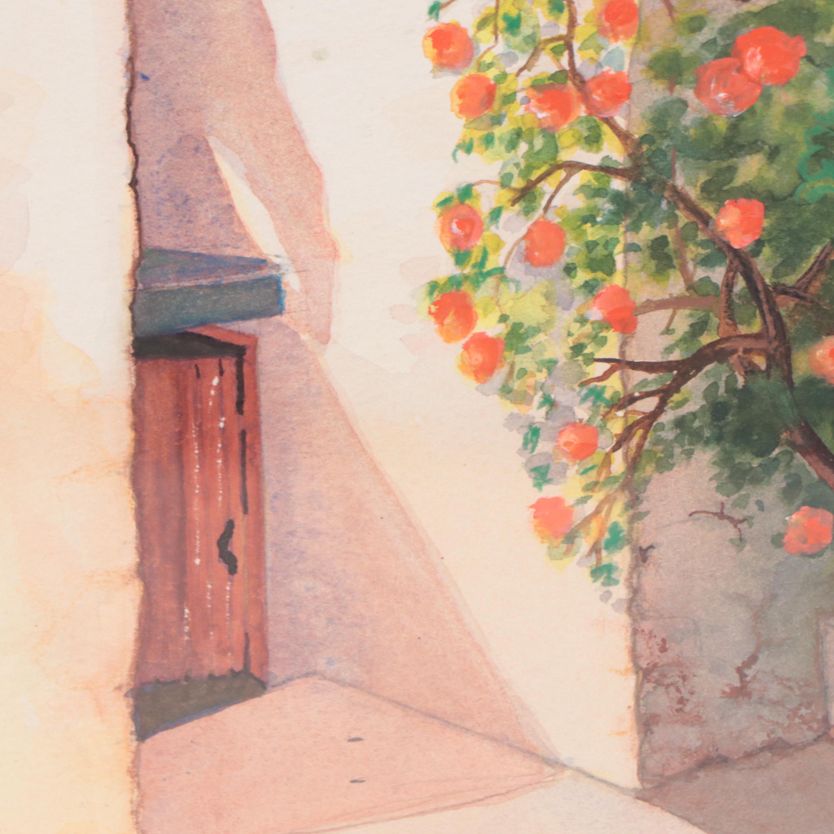 Ed Klein Watercolor Painting "The Orange Tree," 2003