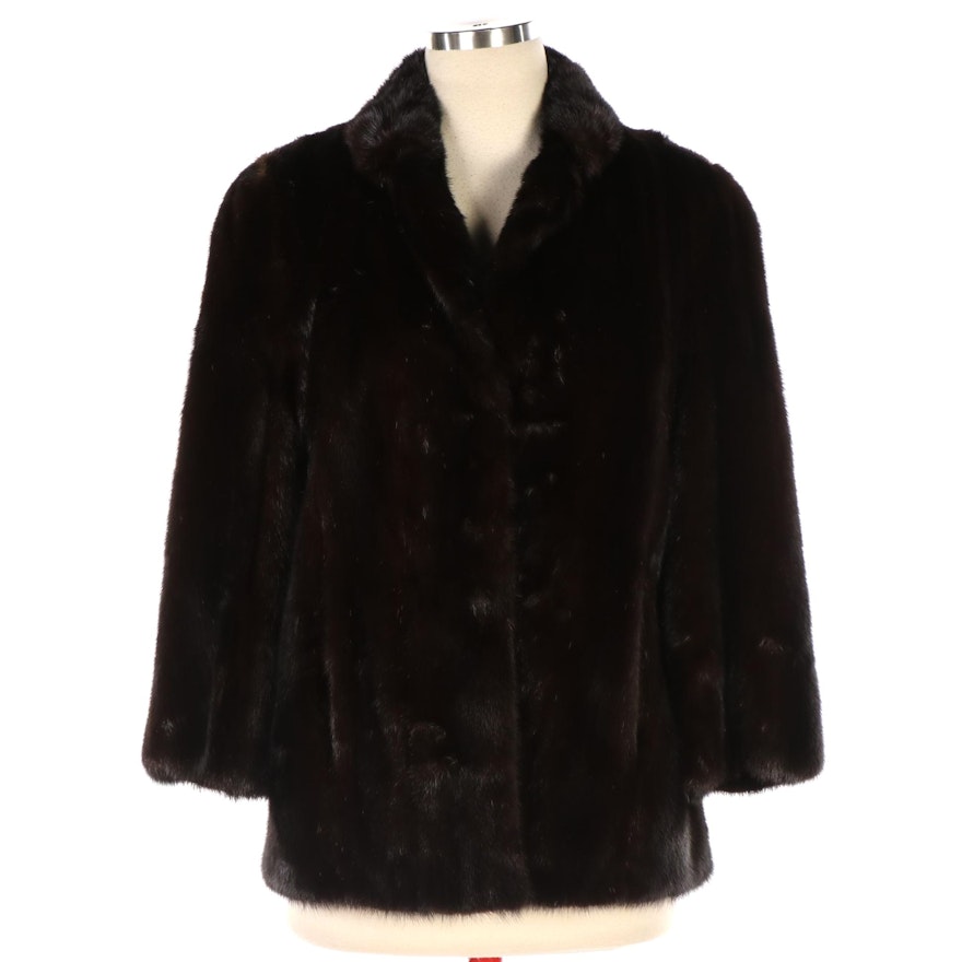 Mink Fur Notch Lapel Coat